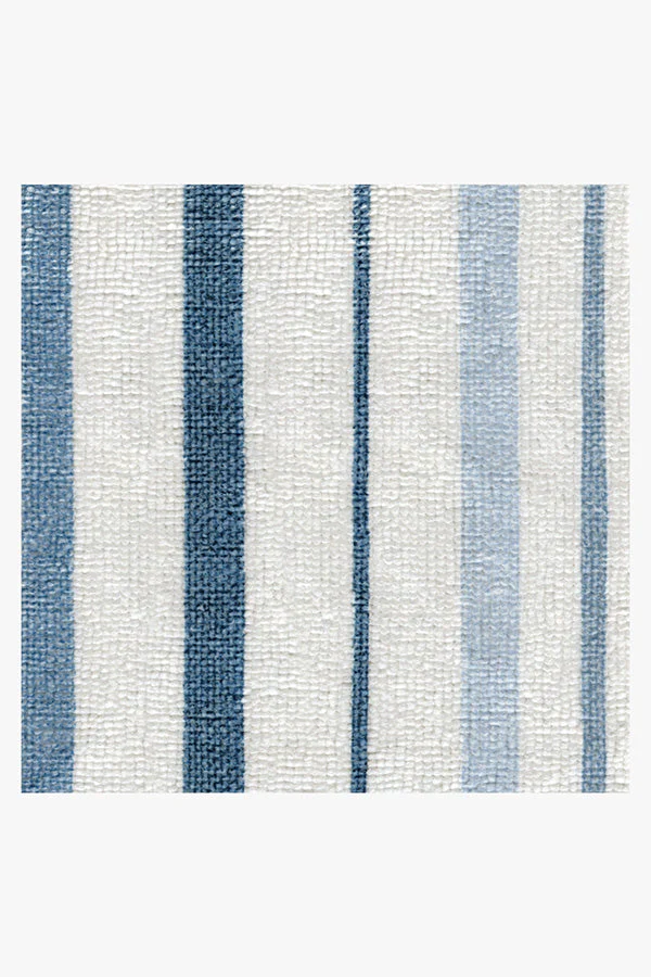 Harbor Stripe Blue Bath Mat
