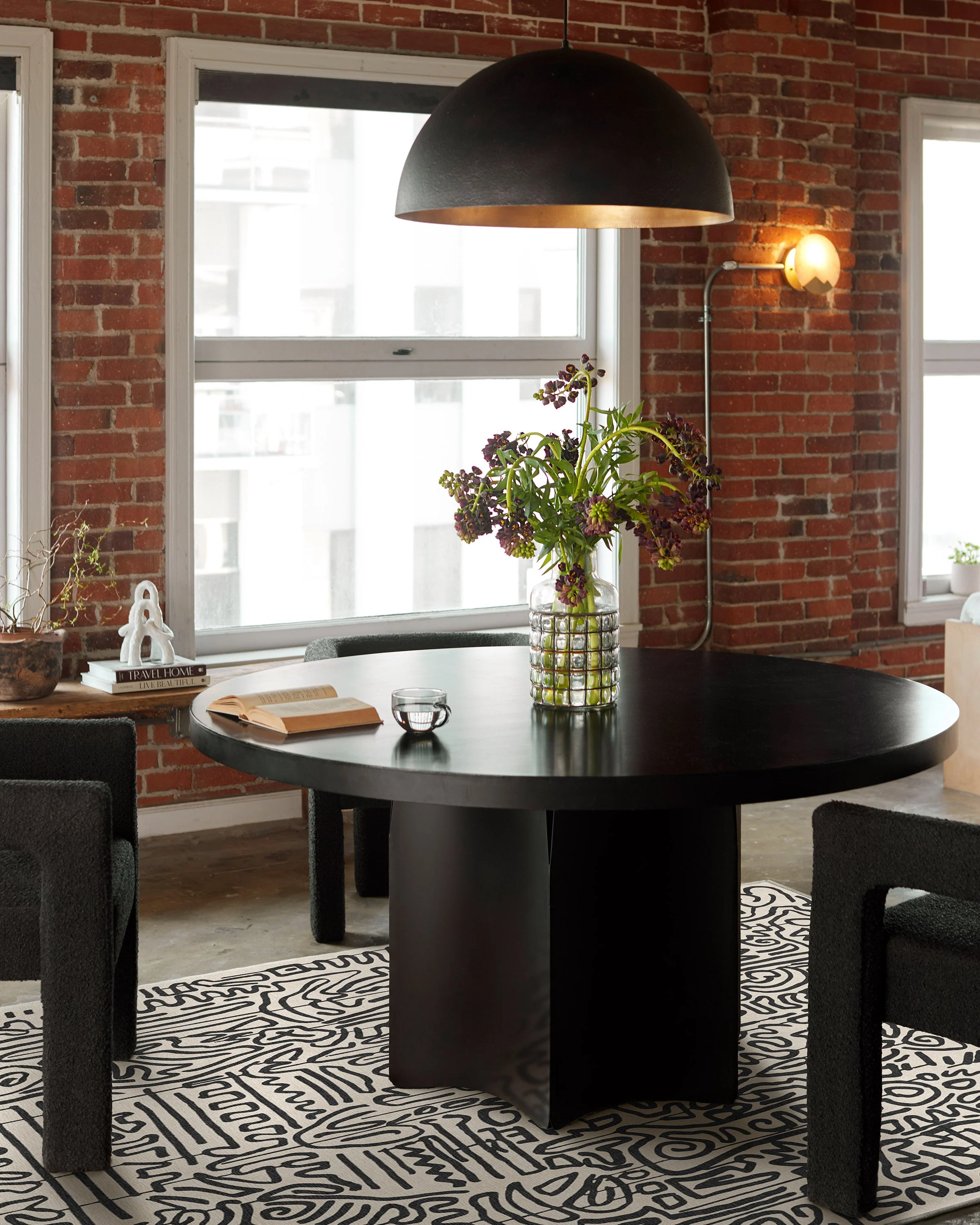 Freestyle Black & Ivory Rug by Keith Haring