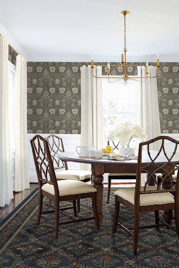 Bellflowers Blue Flatwoven Rug by Morris & Co.