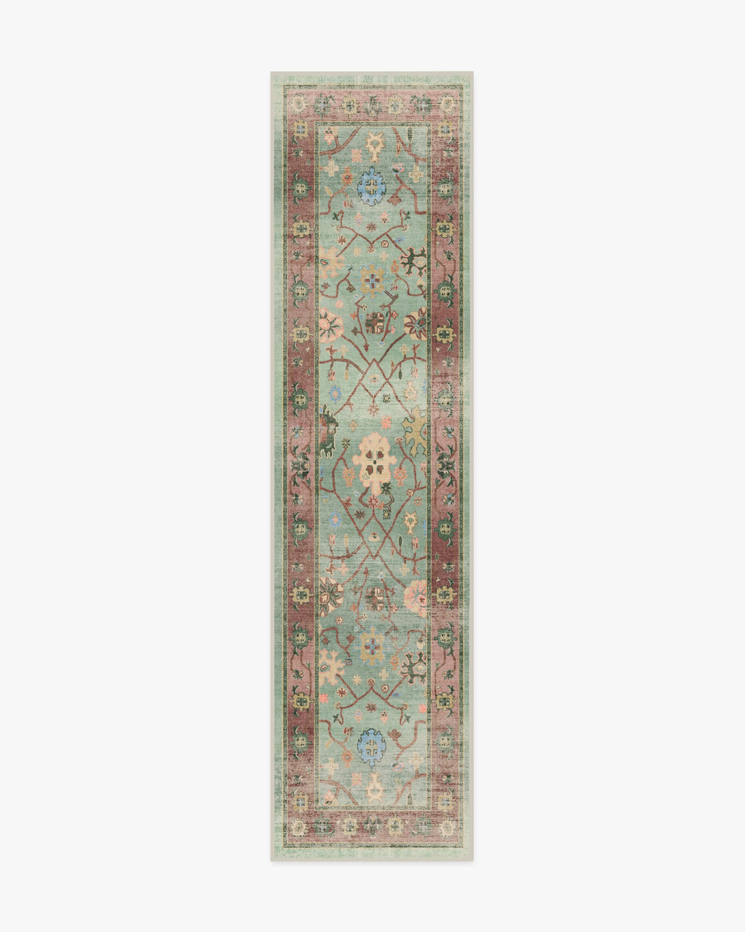 Jemima Sage and Rosewood Flatwoven Rug