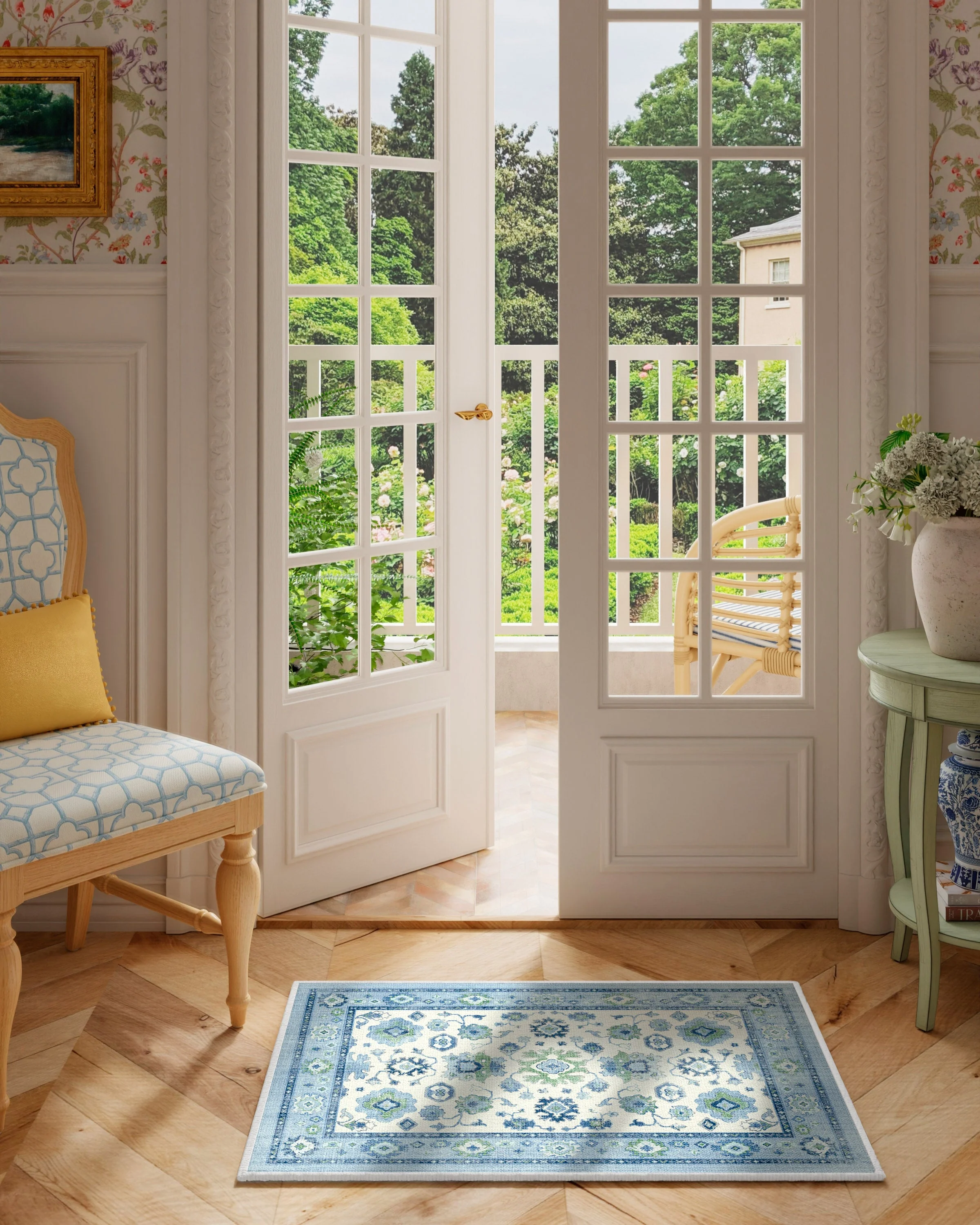 Serena Blue Rug by Mrs. Alice