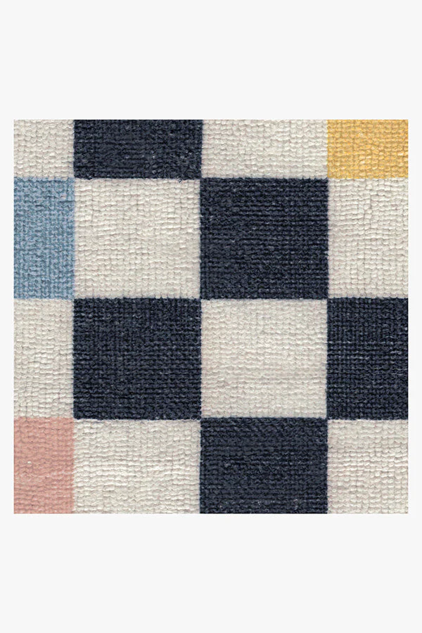 Bain Checkered Multicolor Bath Mat