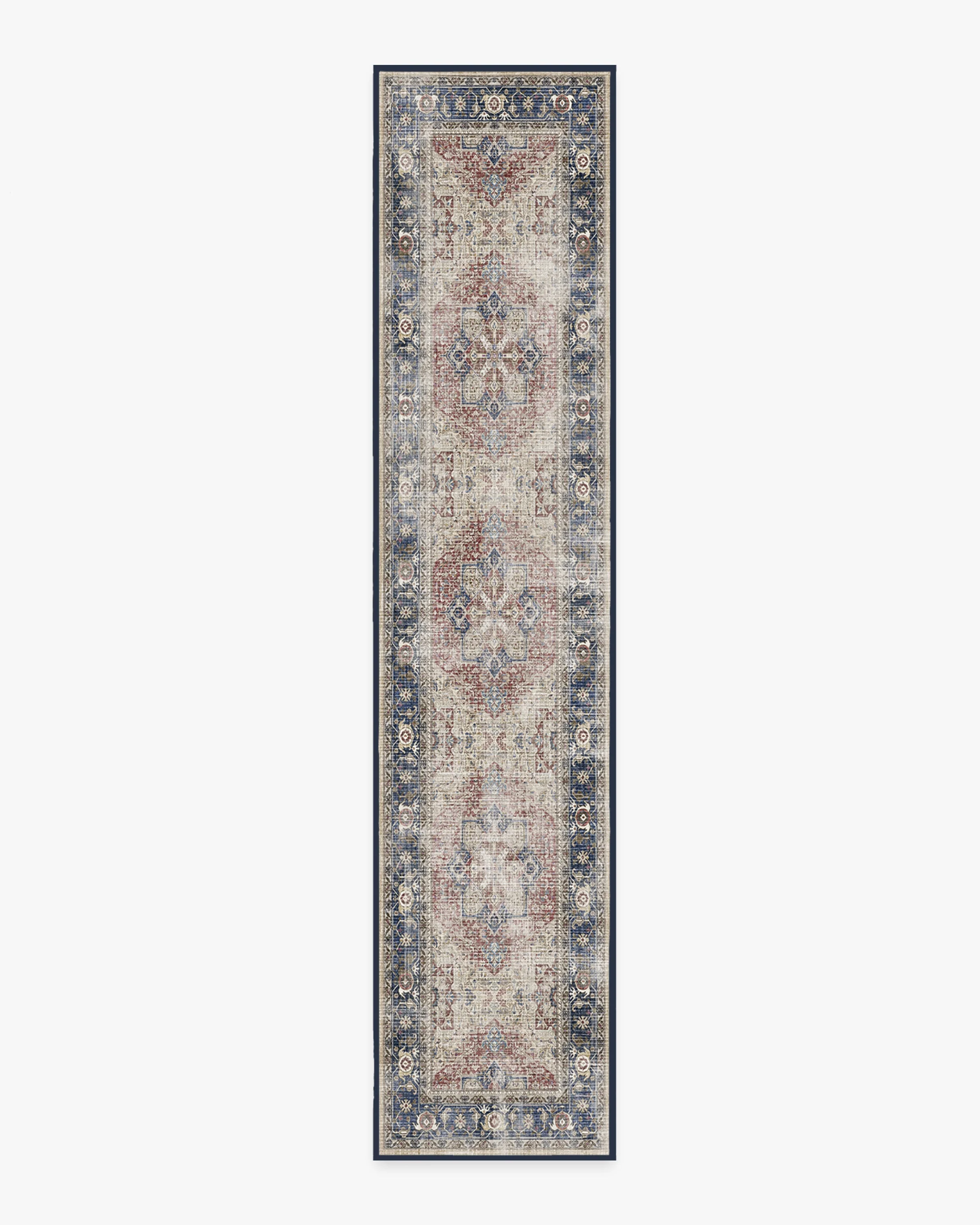 Kamran Royal Blue Flatwoven Rug