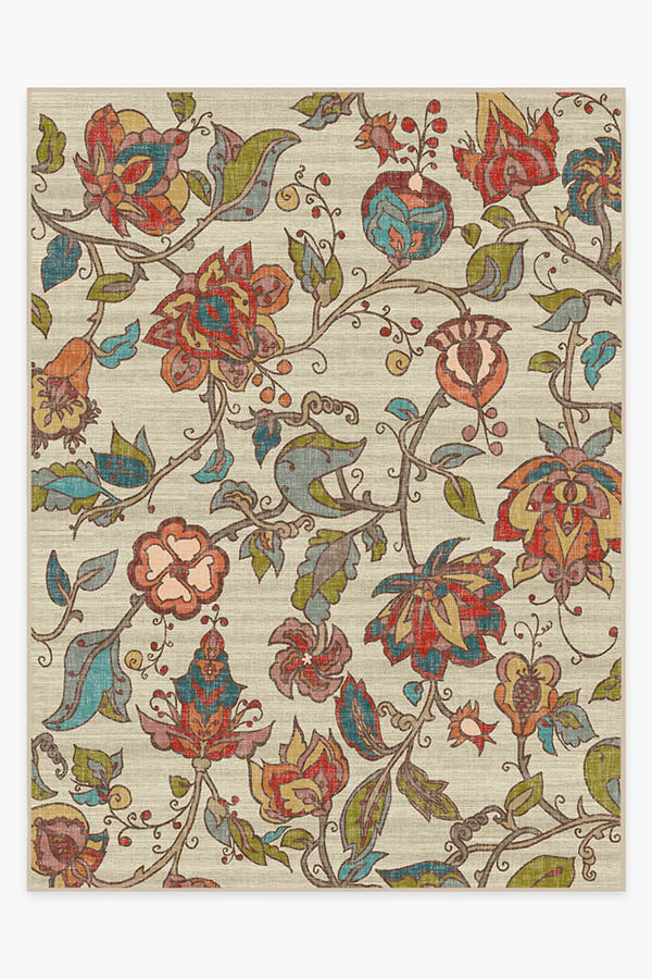 Frida Floral Natural Rug