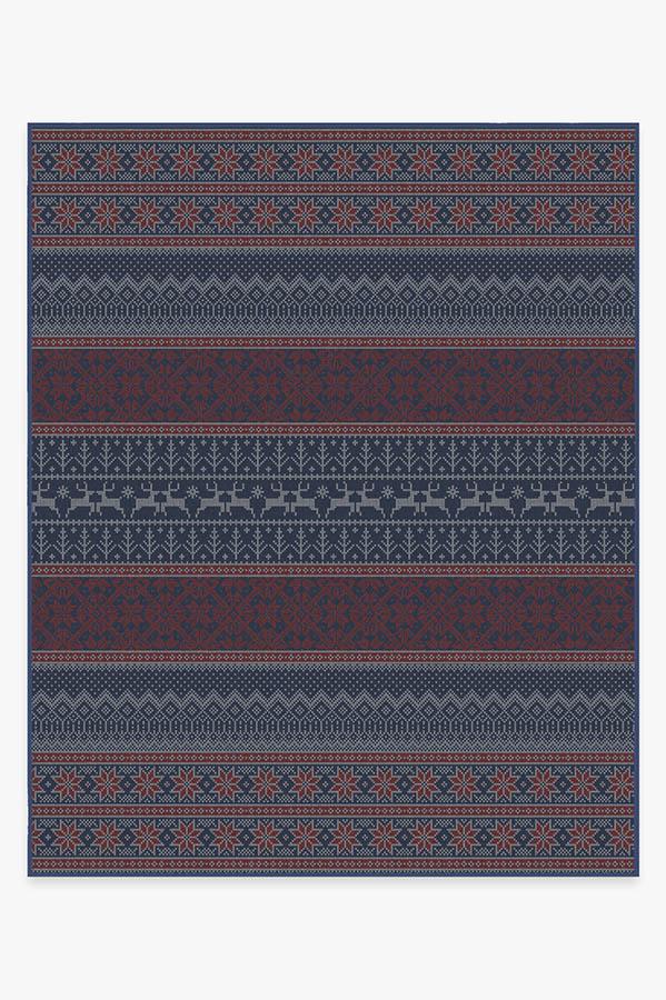 Fair Isle Red Flatwoven Rug