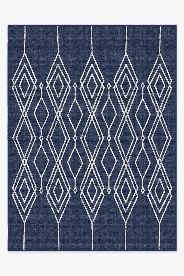 Gemma Lattice Royal Blue Outdoor Rug