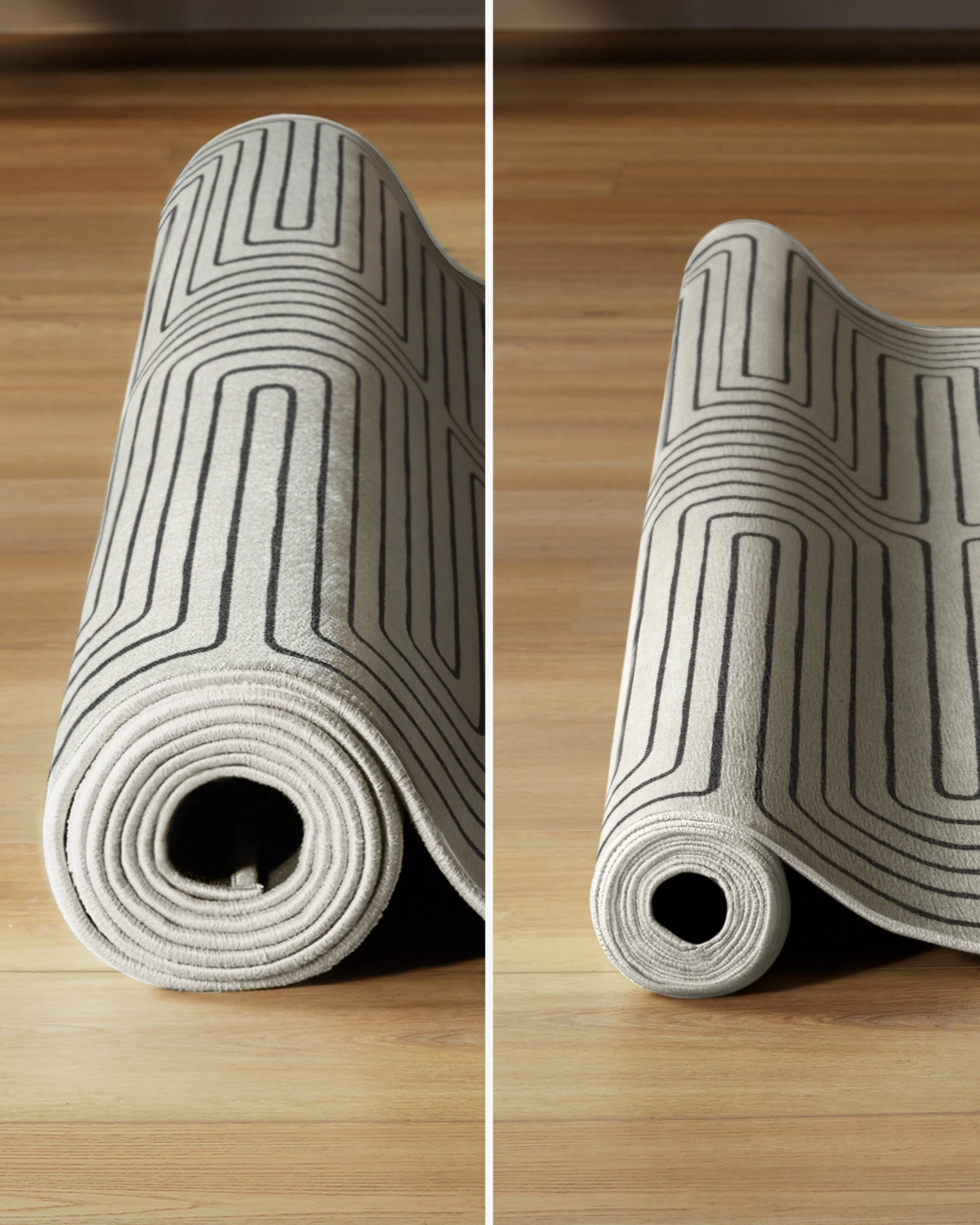 Labyrinth Black & Ivory Rug by Jonathan Adler
