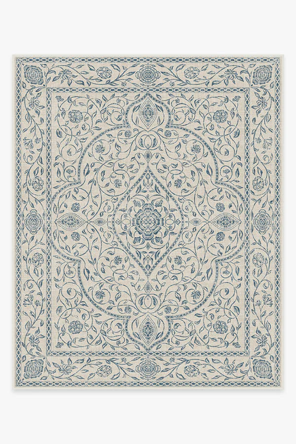 Vianna Blue & Ivory Flatwoven Rug