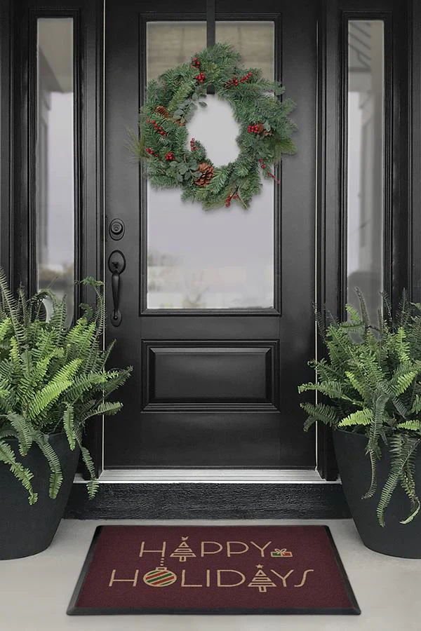 Deco Greeting Burgundy Doormat