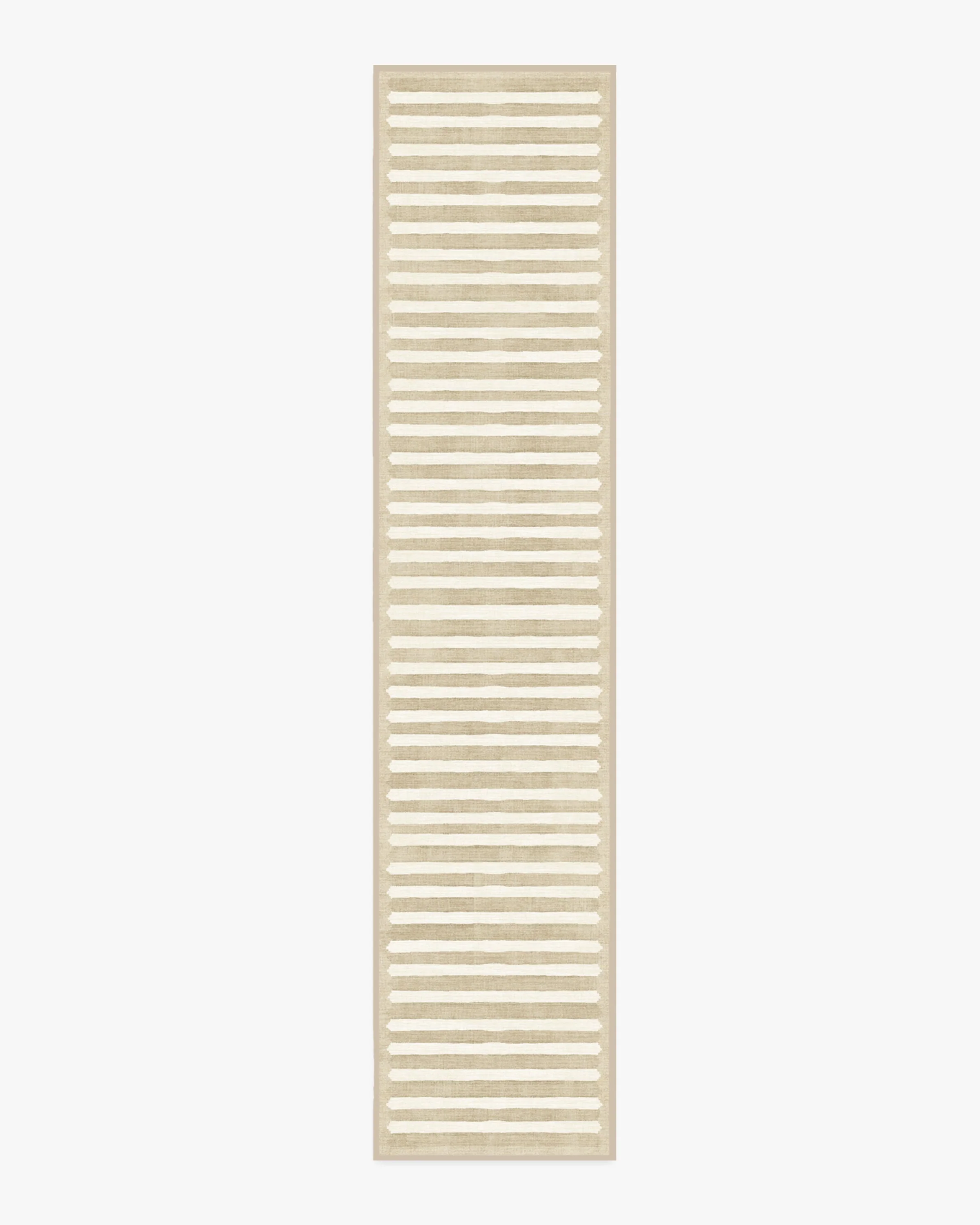 Elin Stripe Latte Cream Flatwoven Rug by goop