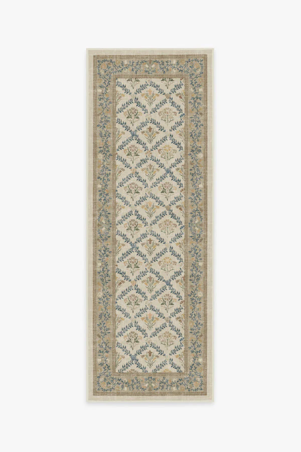 Bellflowers Ivory & Gold Rug by Morris & Co.