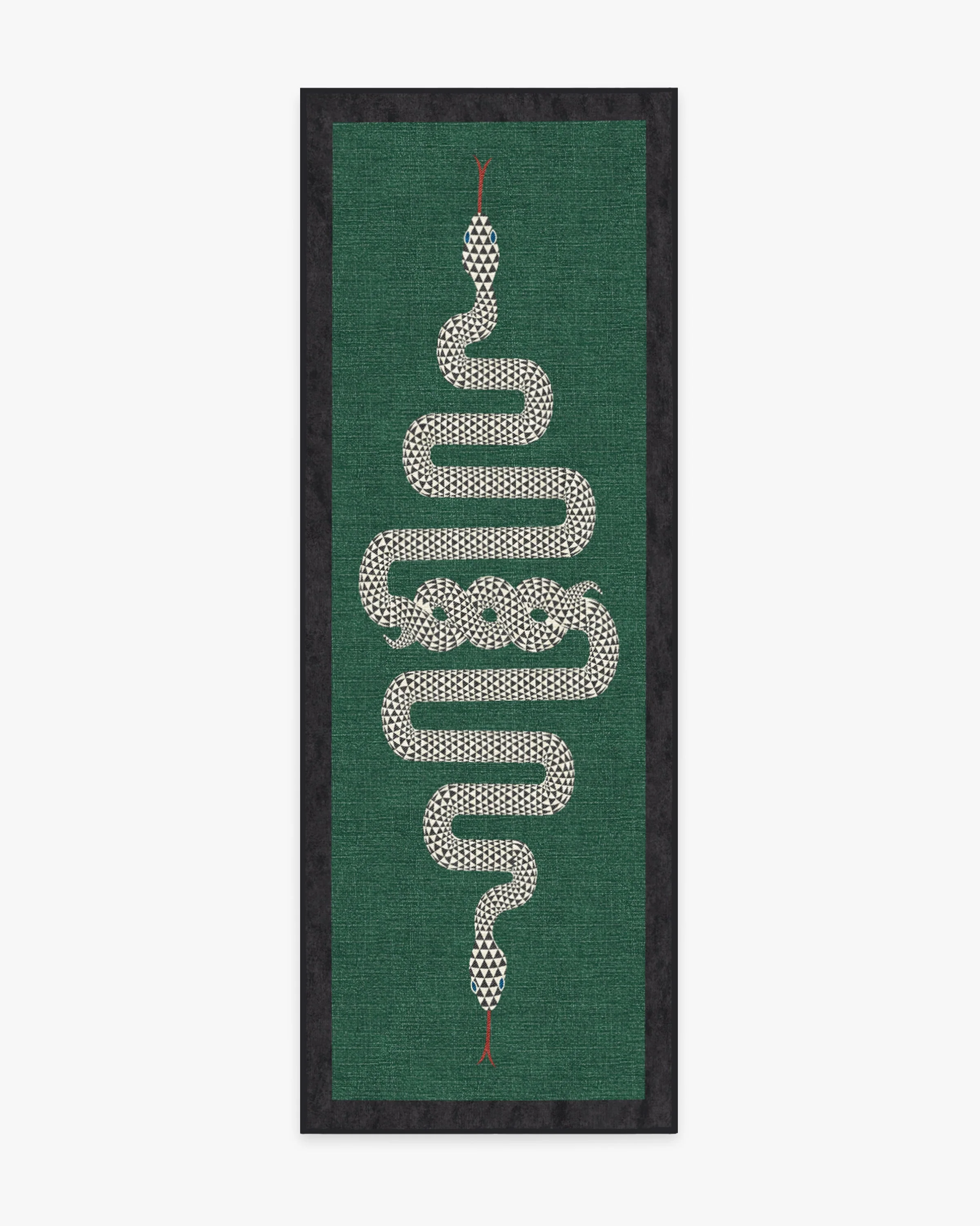 Venom Emerald Flatwoven Rug by Jonathan Adler