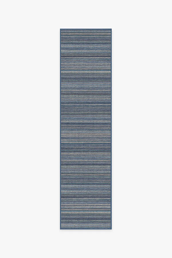 Multi Stripe Blue Rug