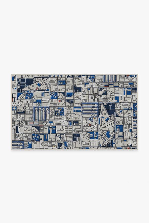 Smugglers Geo R2D2 Blue Flatwoven Rug