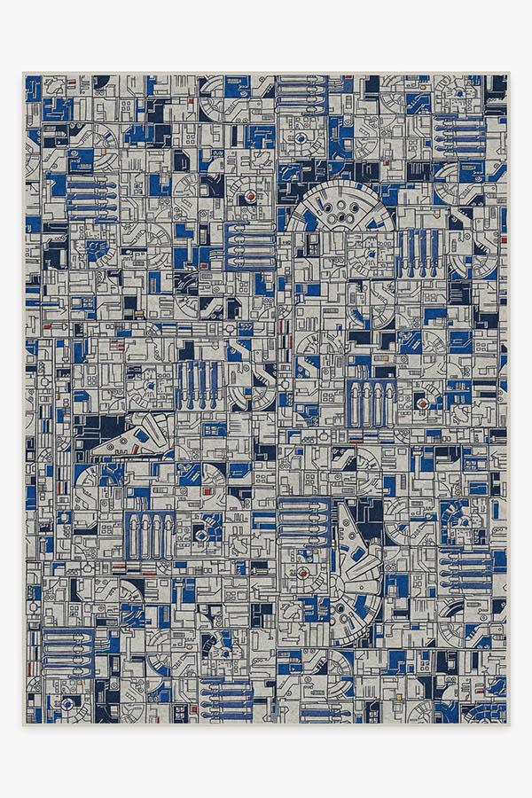Smugglers Geo R2D2 Blue Flatwoven Rug