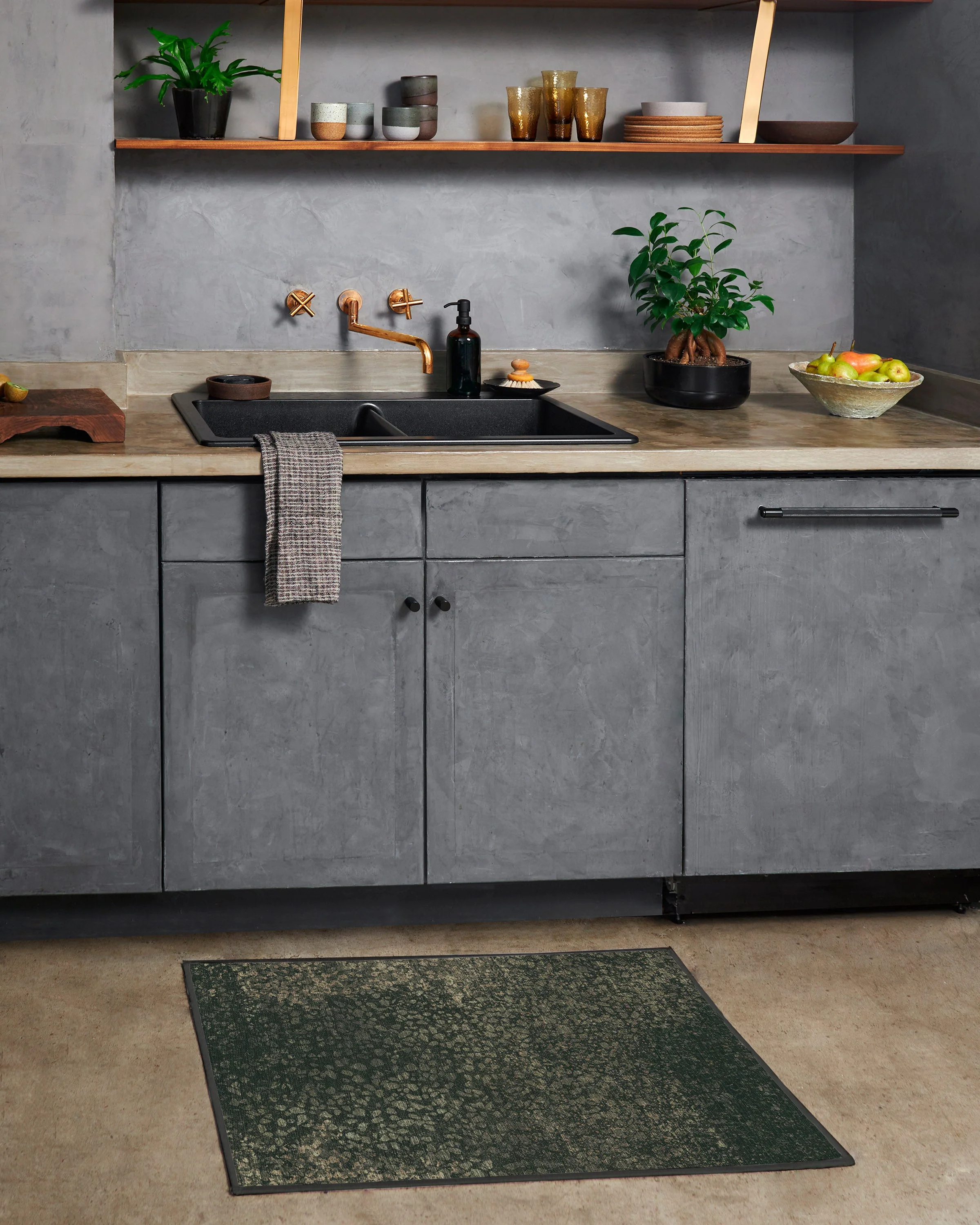 Terran Moss Flatwoven Rug by Architectural Digest