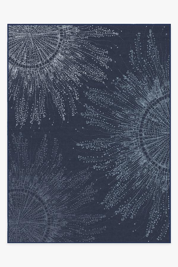 Jellyfish Bloom Navy Flatwoven Rug