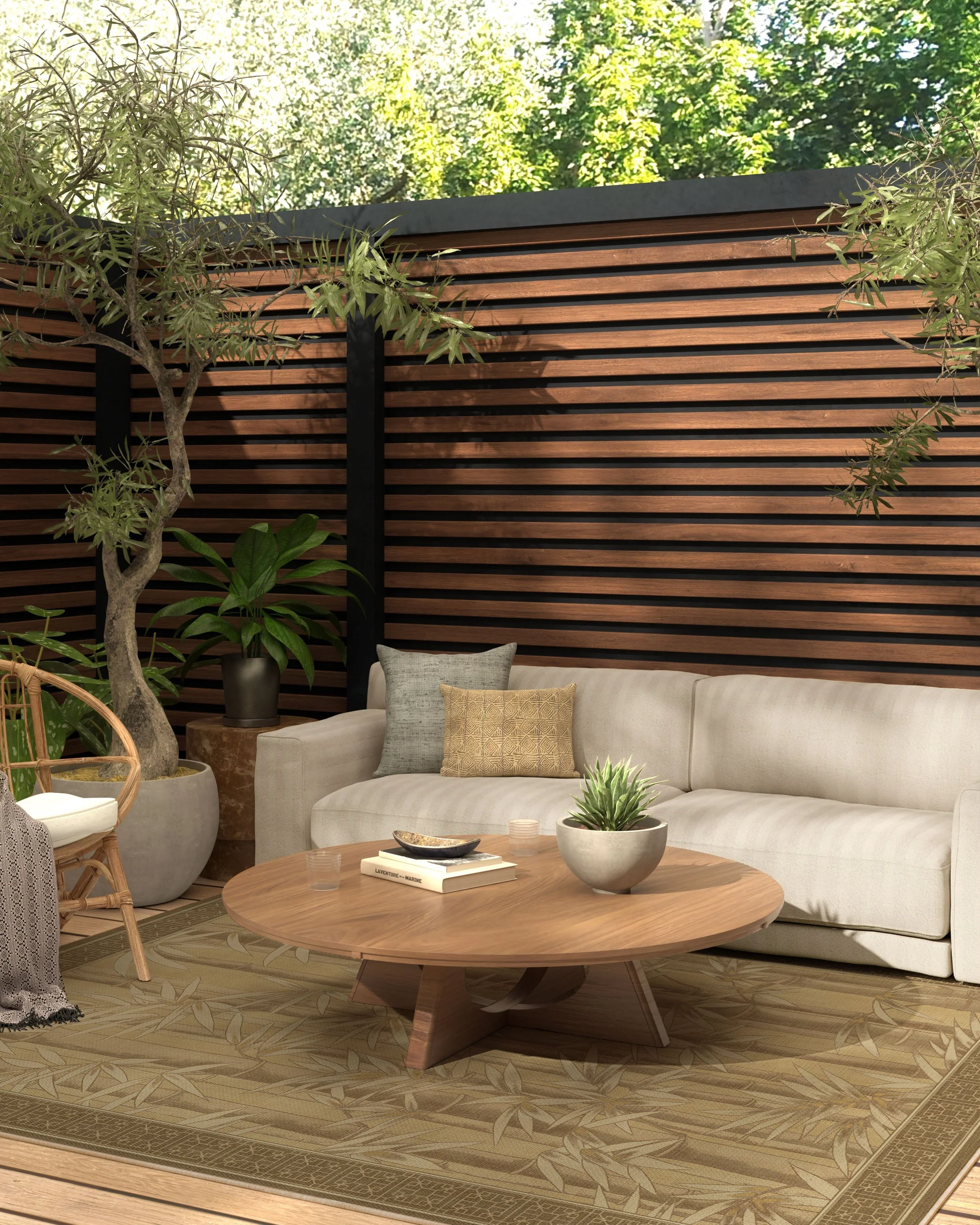 Bamboo Natural Gold Outdoor Rug by Gracie