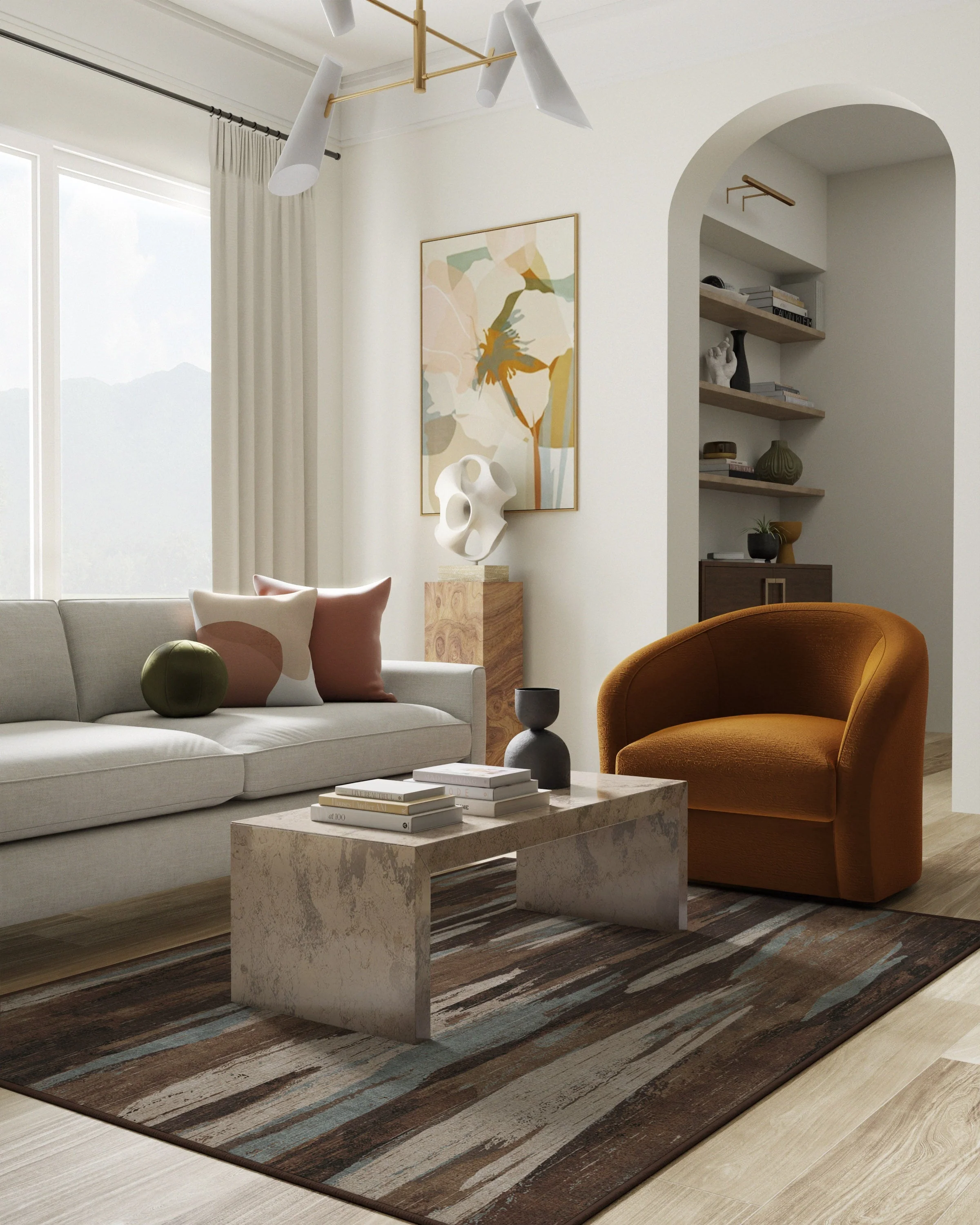 Sylvia Ash & Slate Flatwoven Rug
