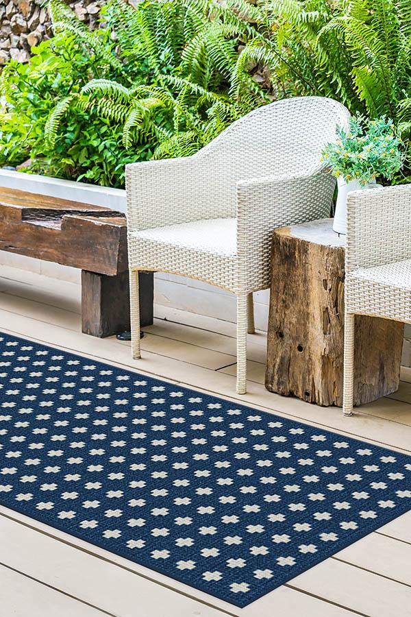Adde Navy Outdoor Rug