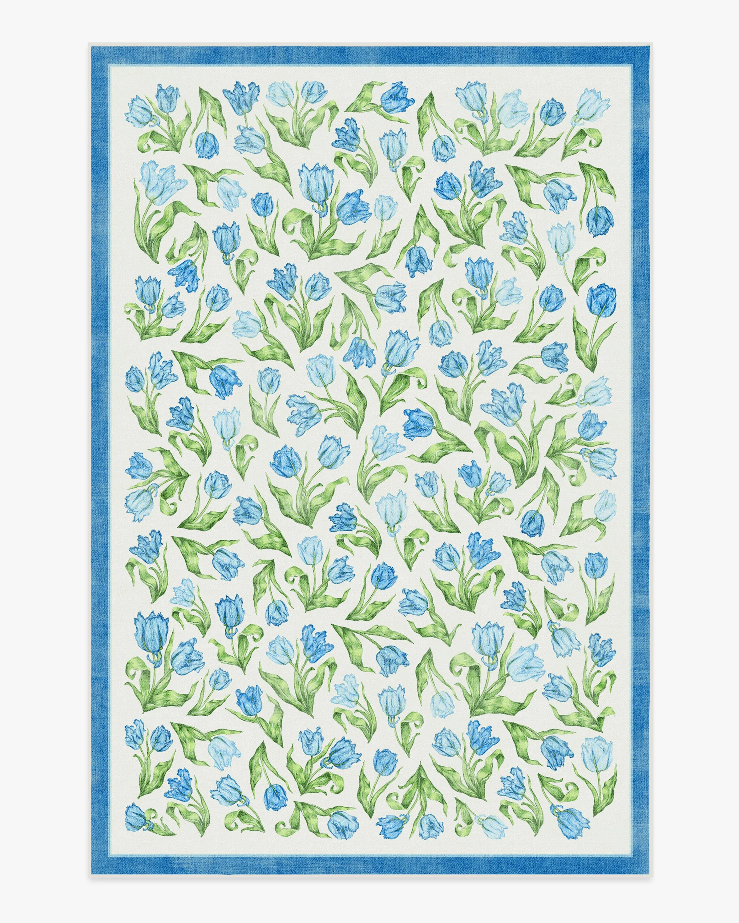 Garden Party Blue Flatwoven Rug by Mrs. Alice
