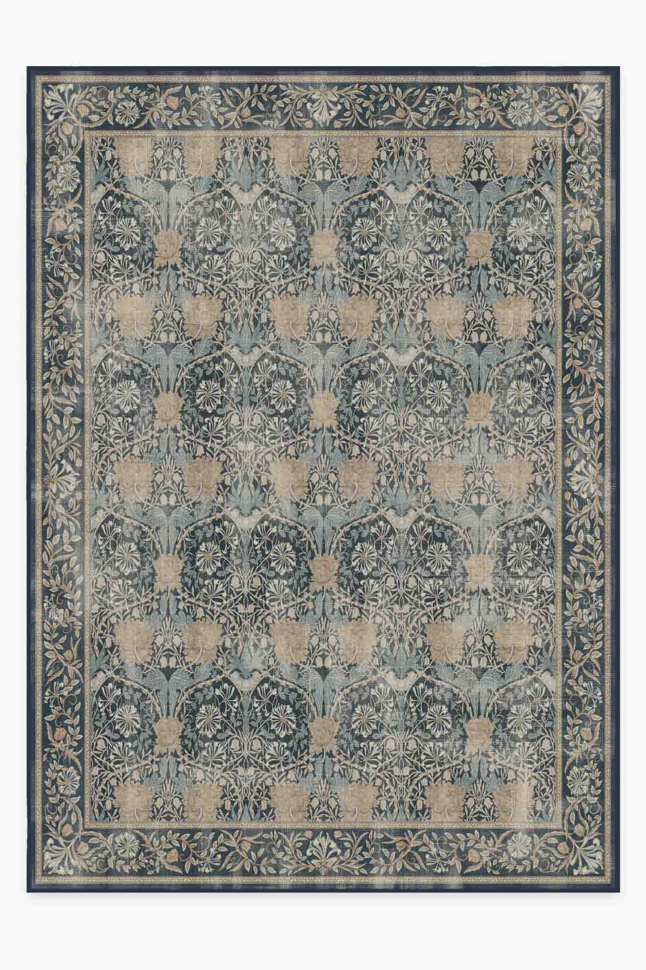 Honeysuckle & Tulip Indigo Rug by Morris & Co.
