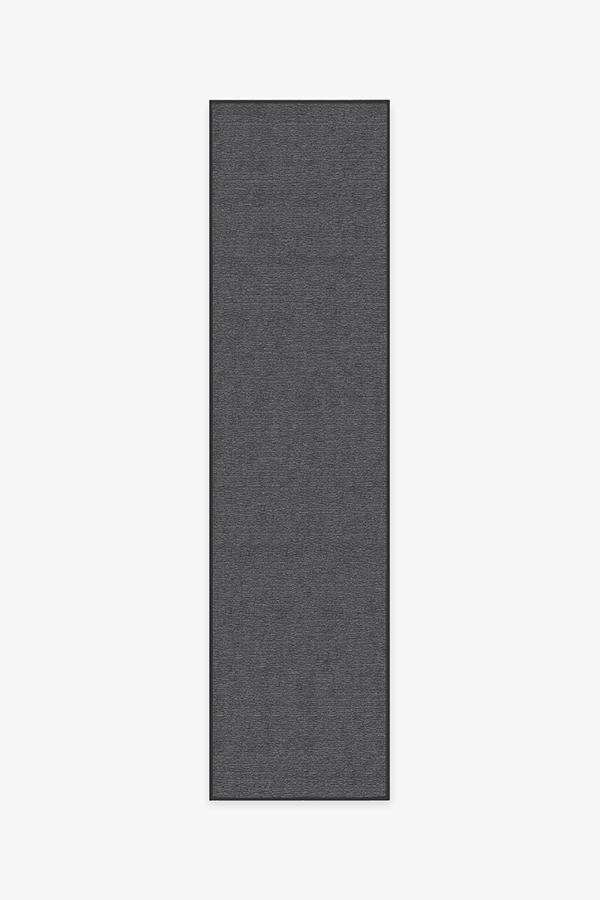 Heathered Solid Charcoal Flatwoven Rug