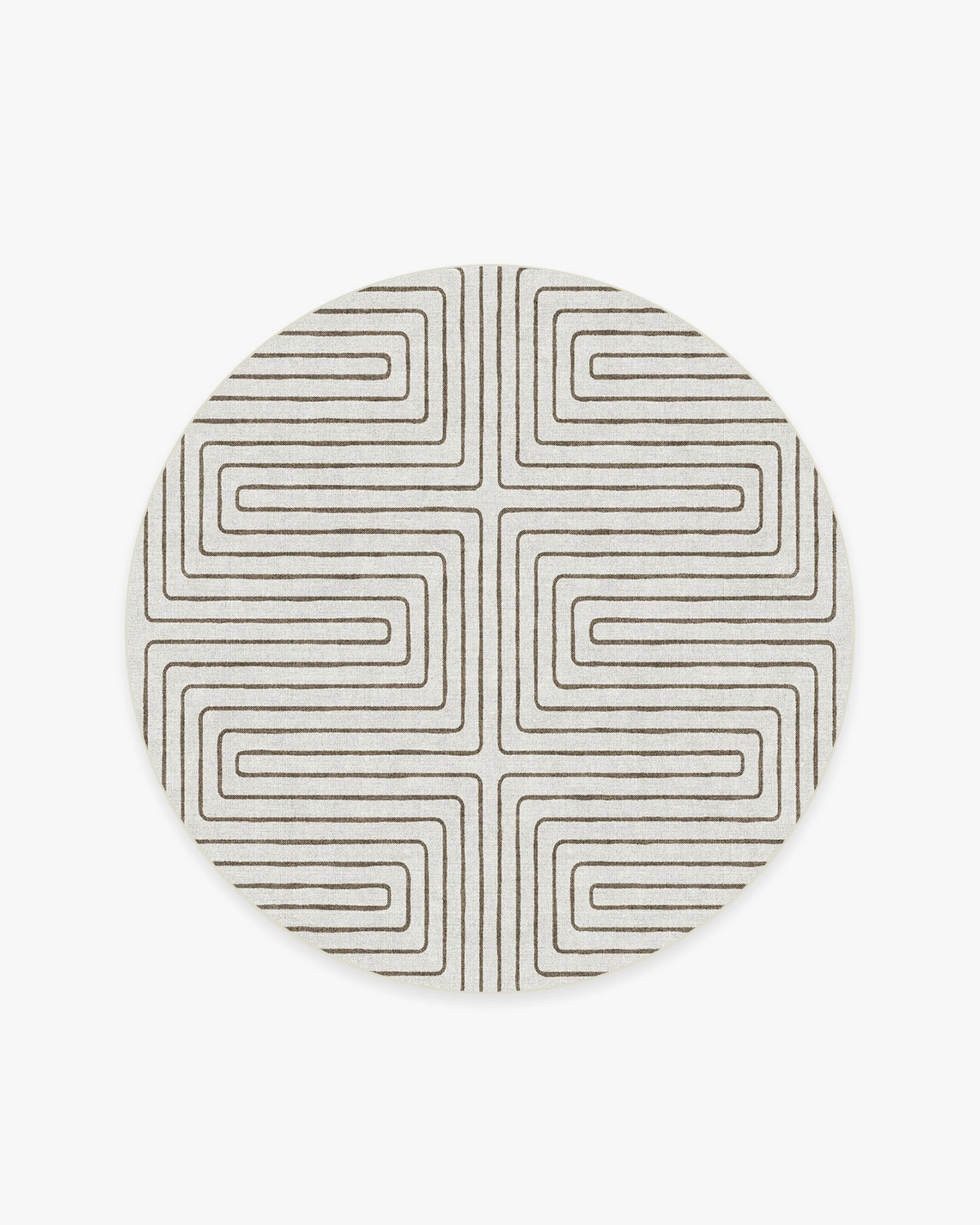 Labyrinth Camel & Ivory Flatwoven Rug by Jonathan Adler