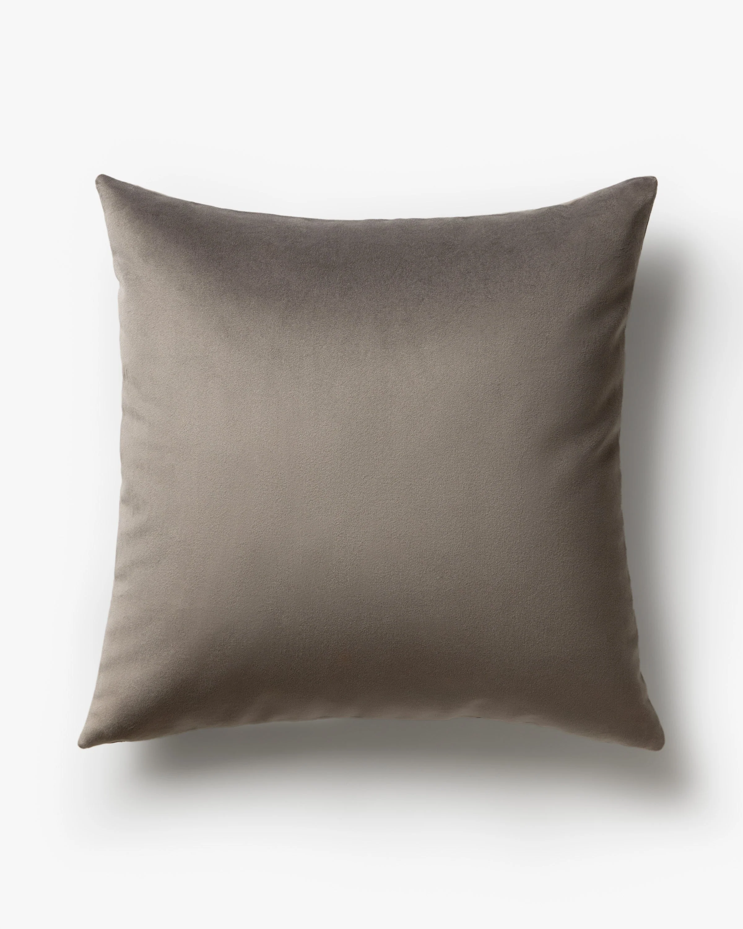 Grey Velvet Throw Pillow