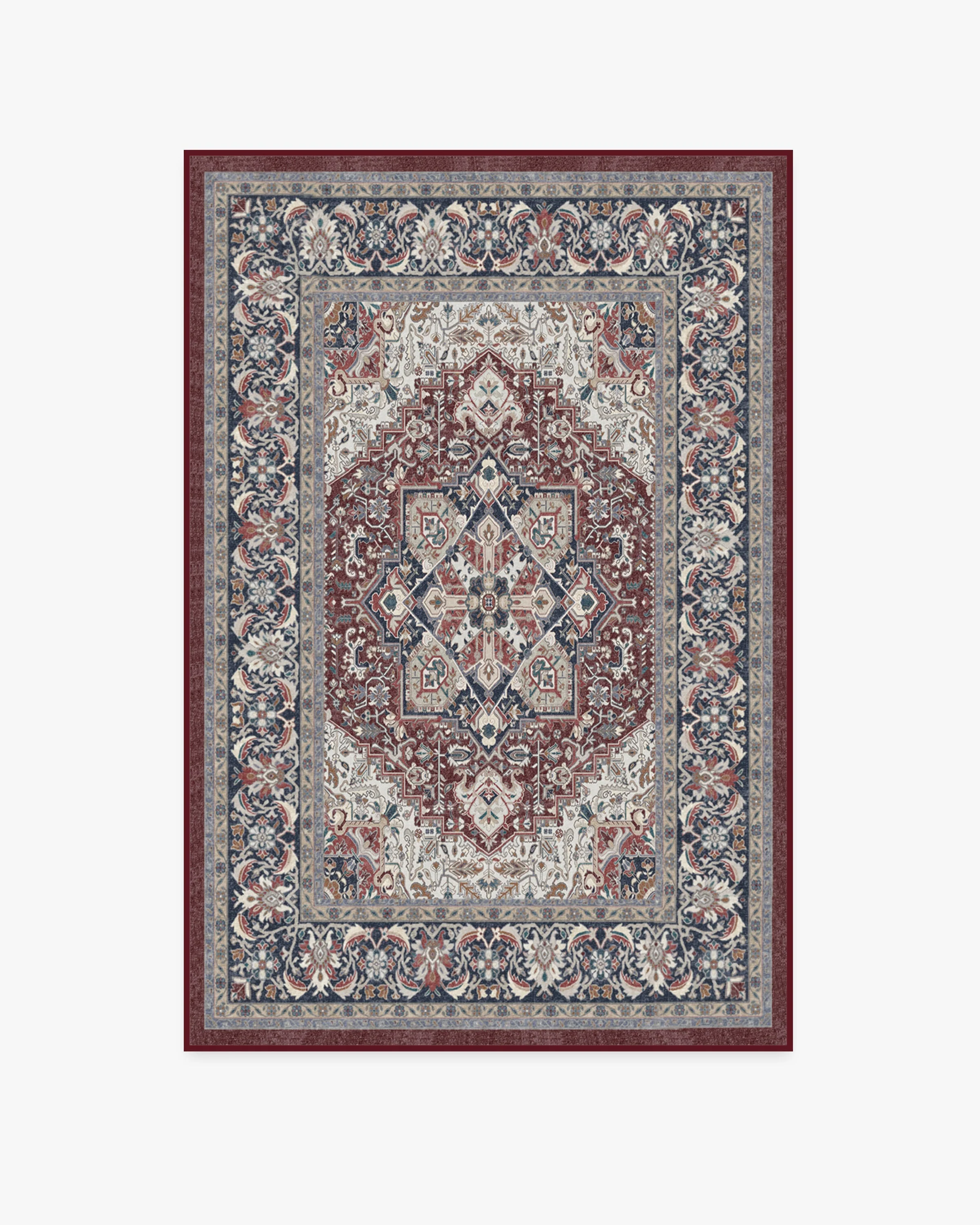 Hendesi Heriz Bordeaux Rug