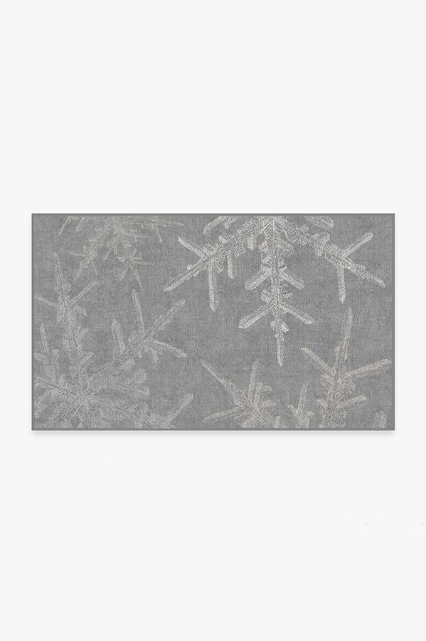 Snowflake Silver Flatwoven Rug