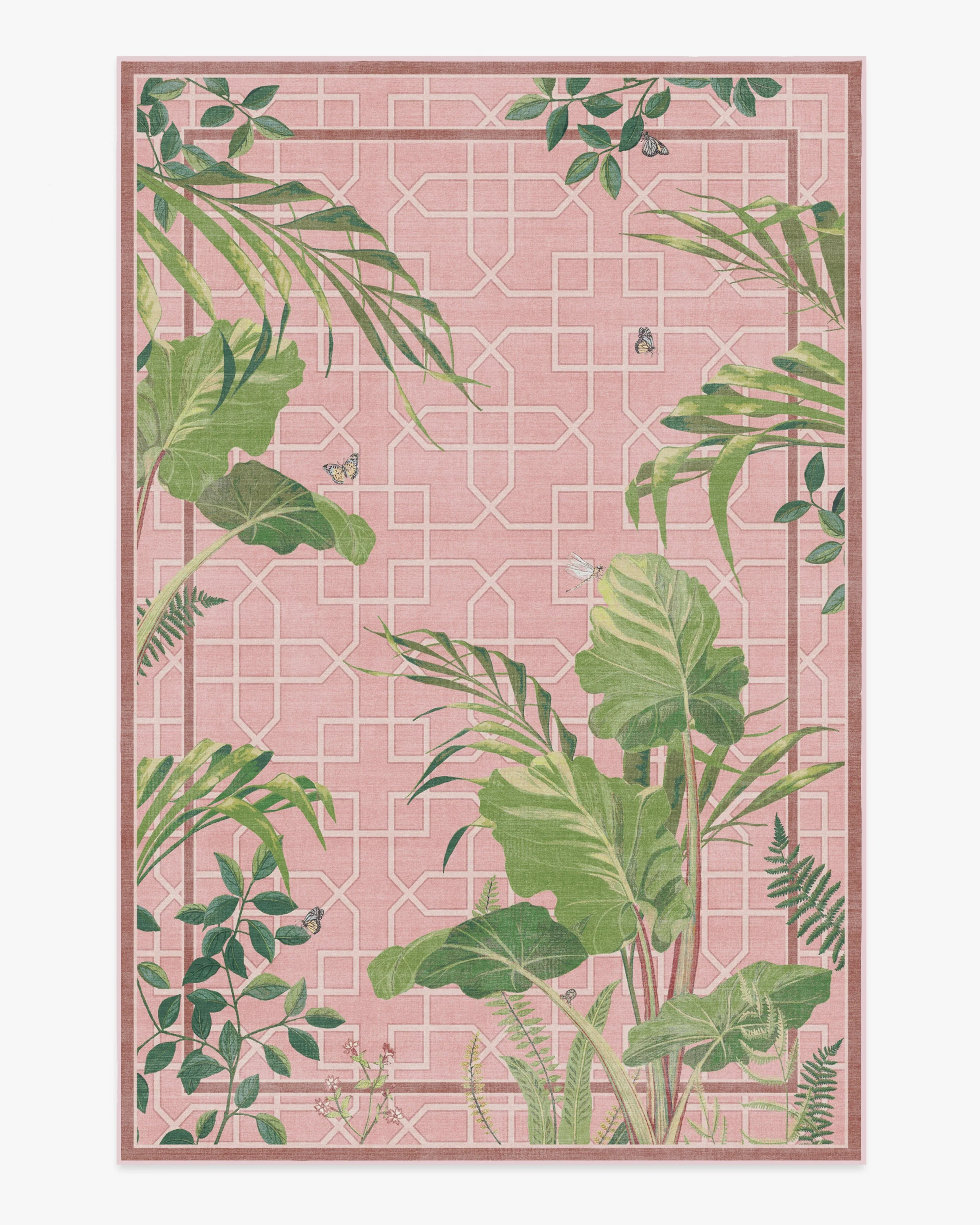Palm House Rose Rug by Sanderson