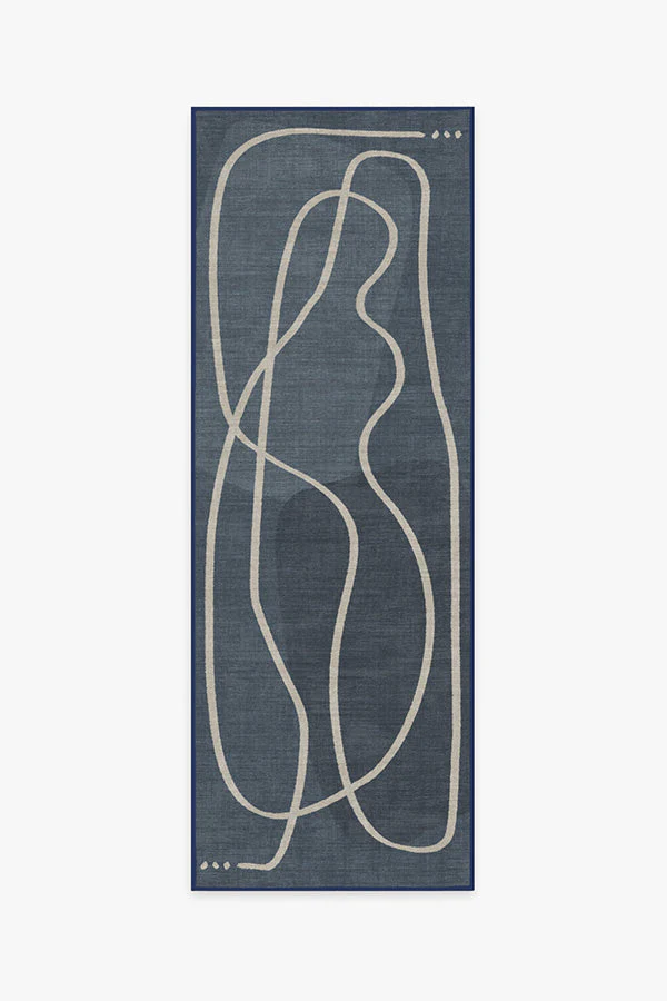 Strova Dusk Blue Flatwoven Rug
