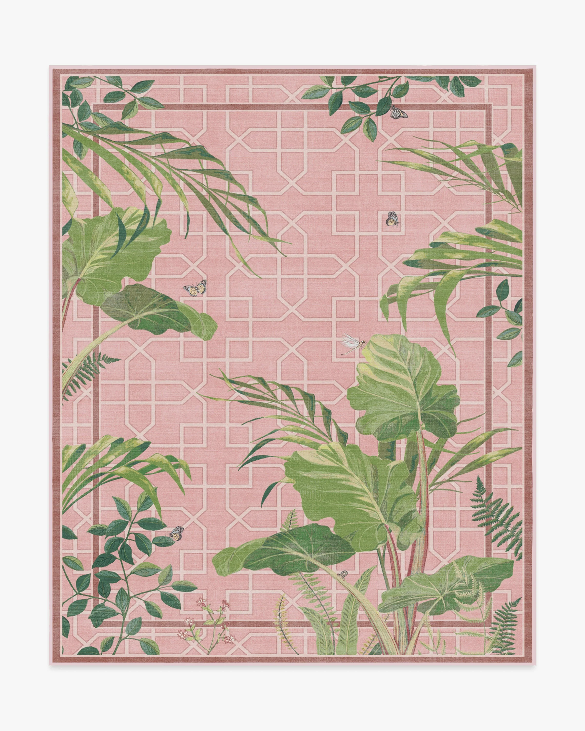 Palm House Rose Rug by Sanderson