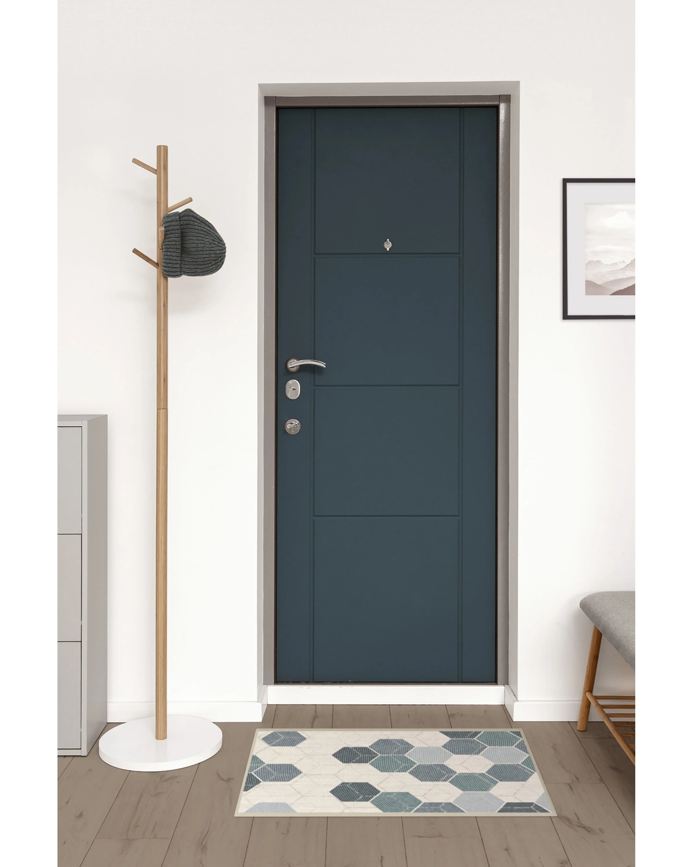 Prisma Slate Blue Flatwoven Rug