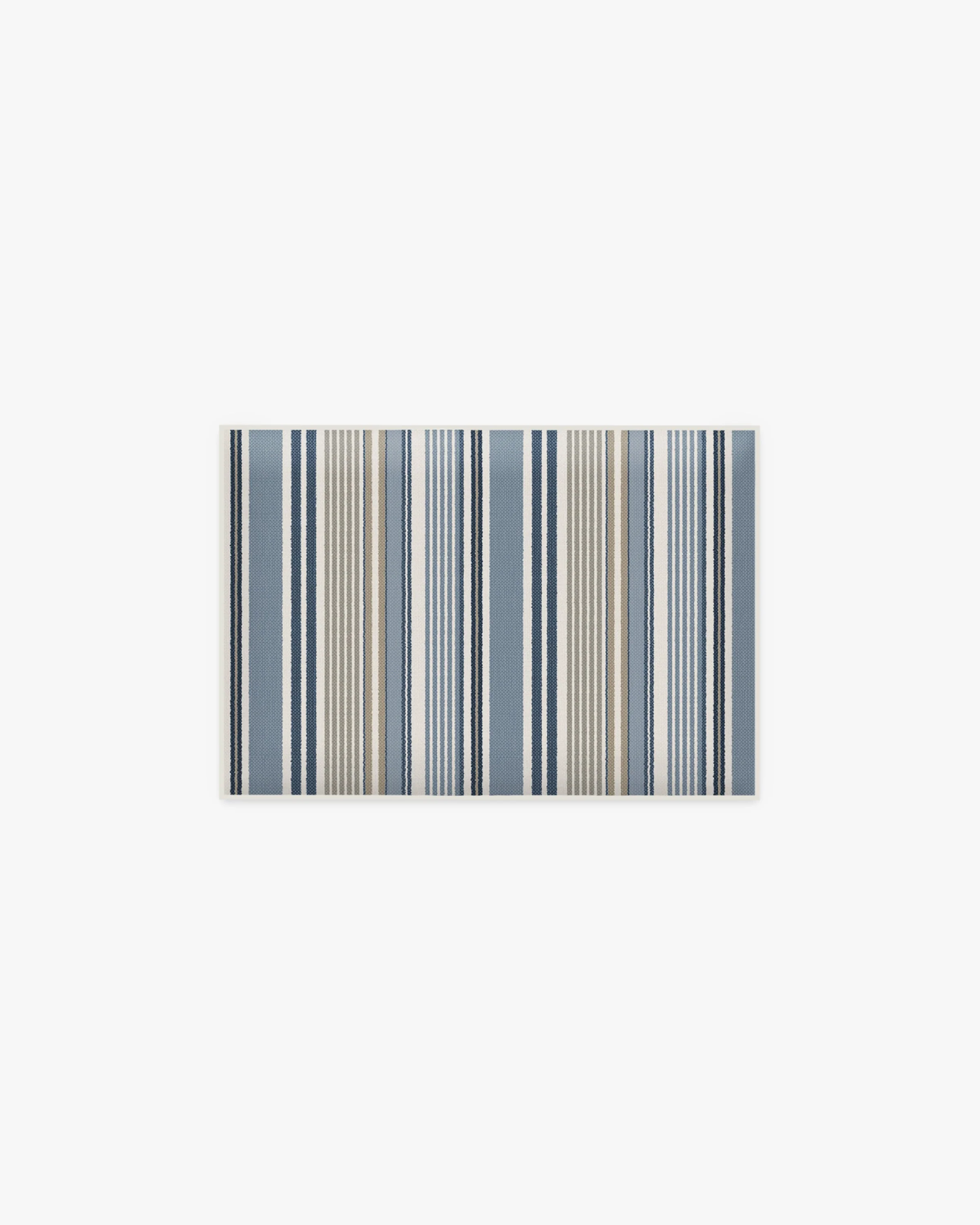 Tropez Stripe Blue & Natural Bath Mat