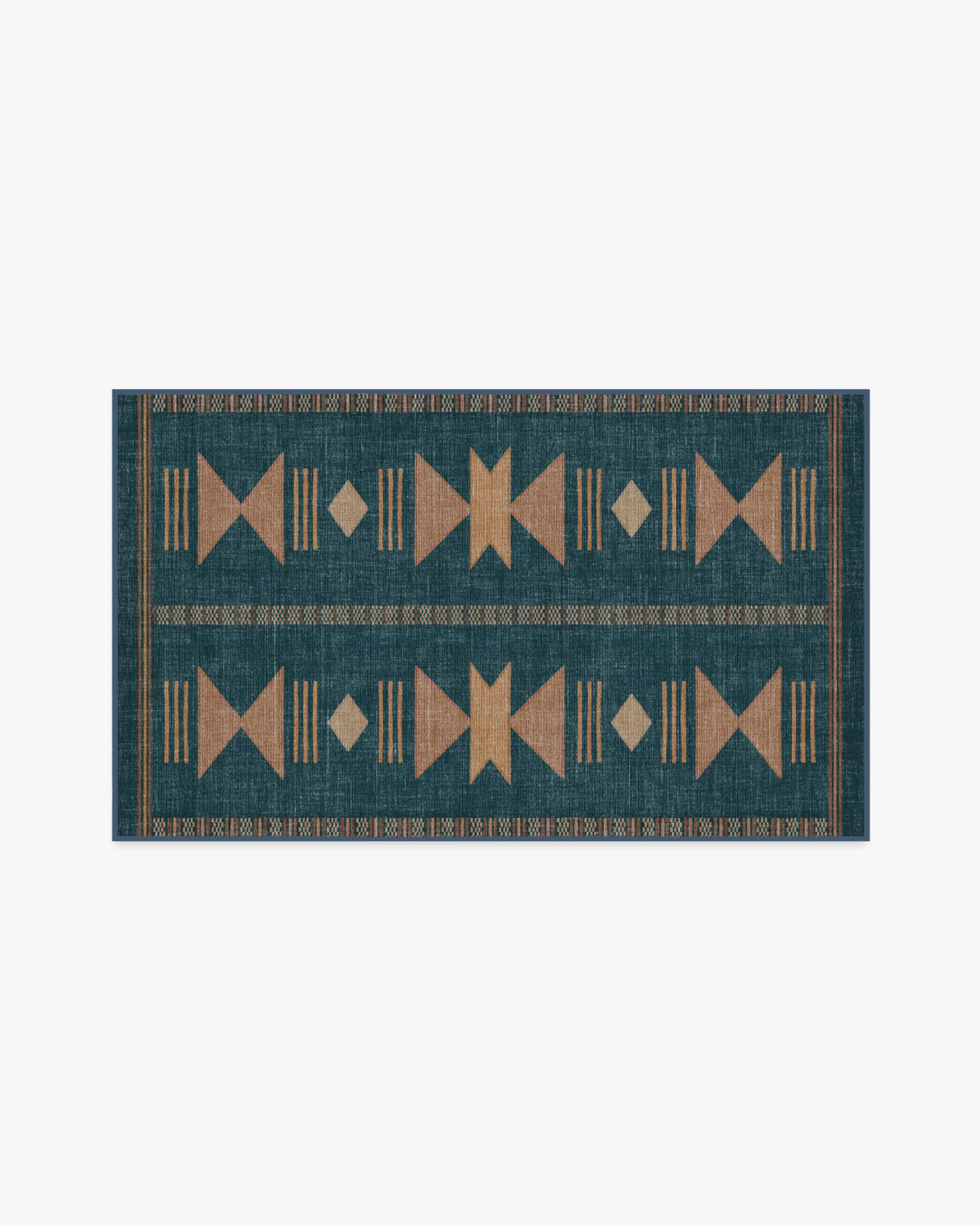 Lark Blue & Rose Rug