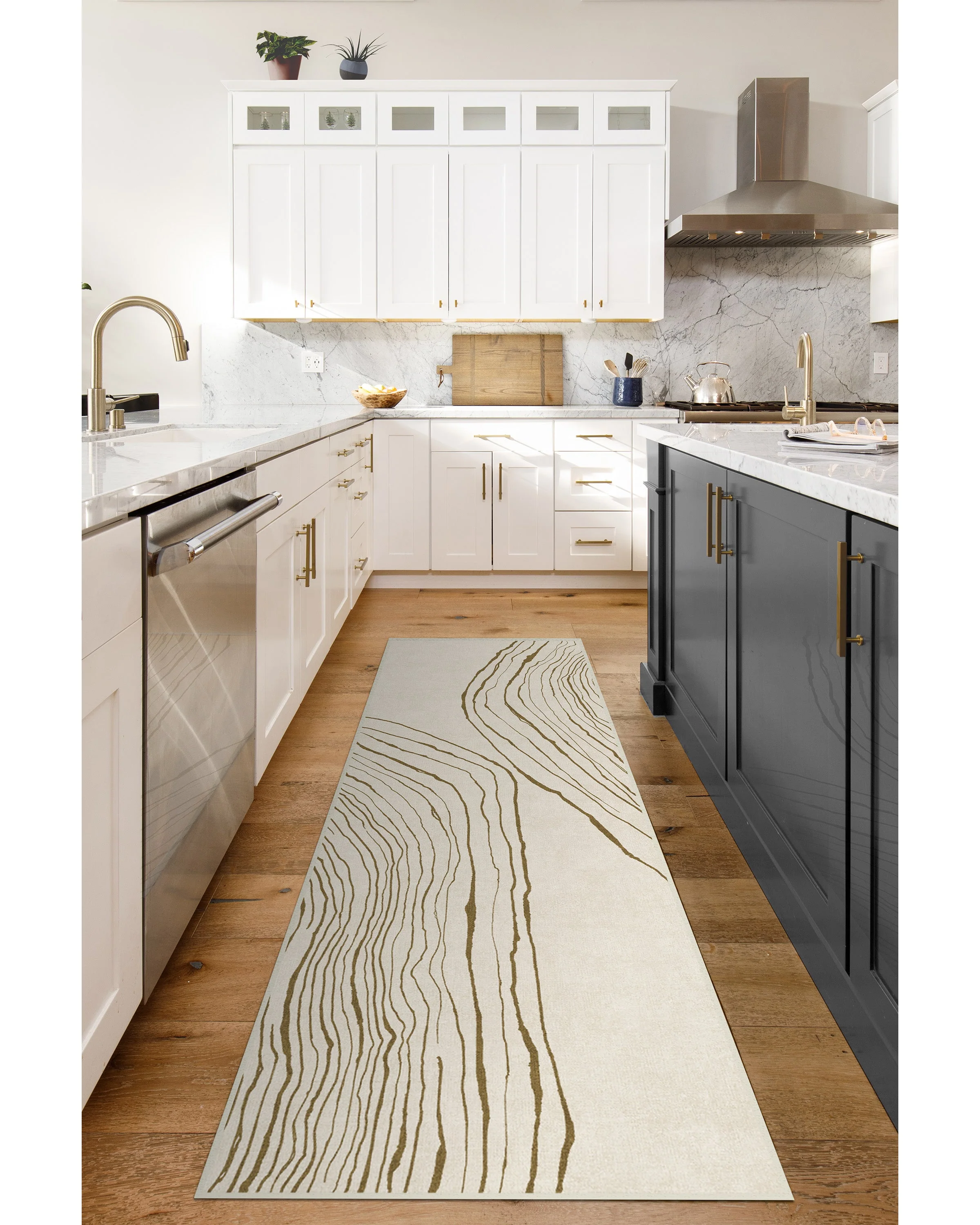 Seine Camel & Ivory Flatwoven Rug by Nina Takesh