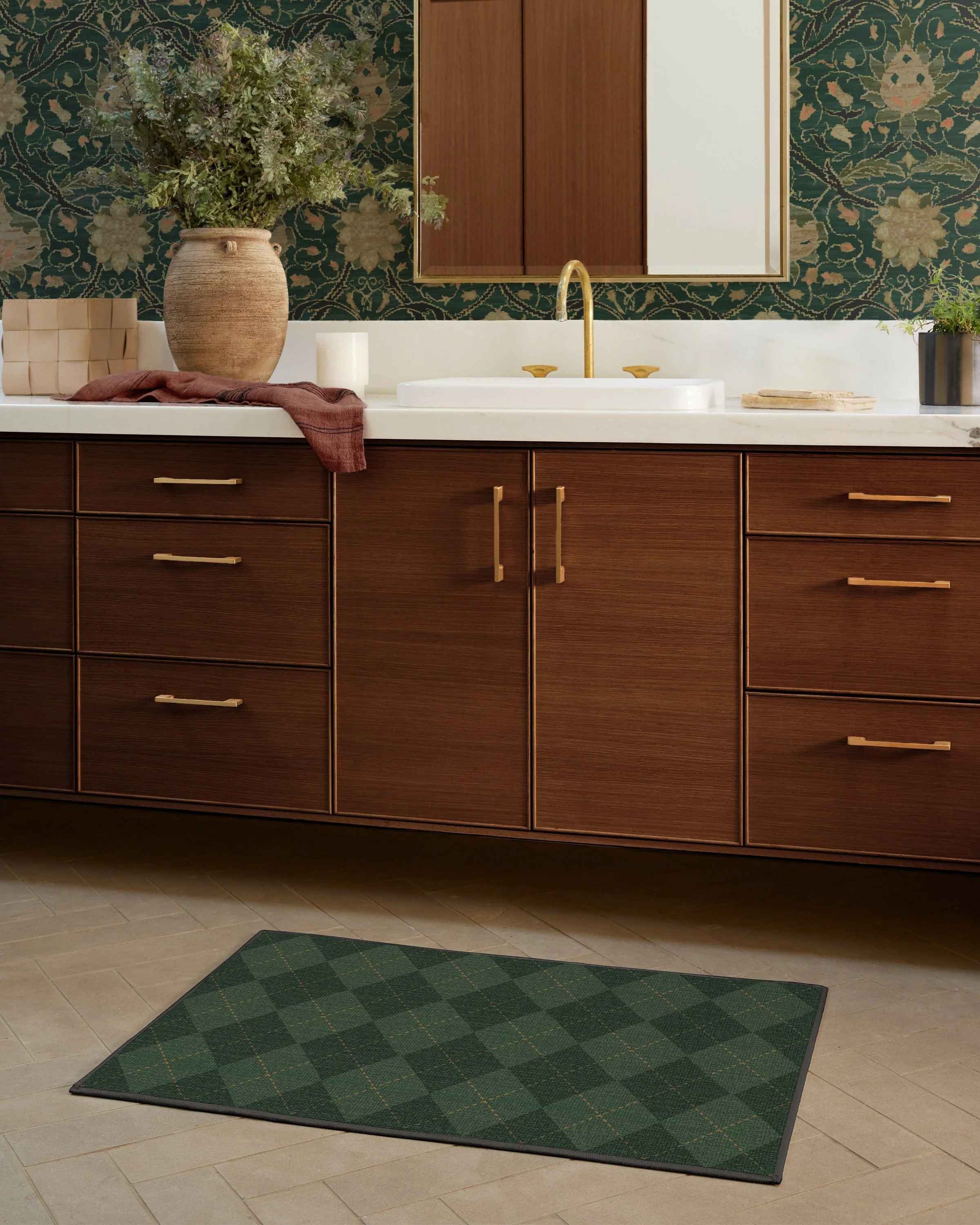 Oliver Argyle Forest Green Flatwoven Rug