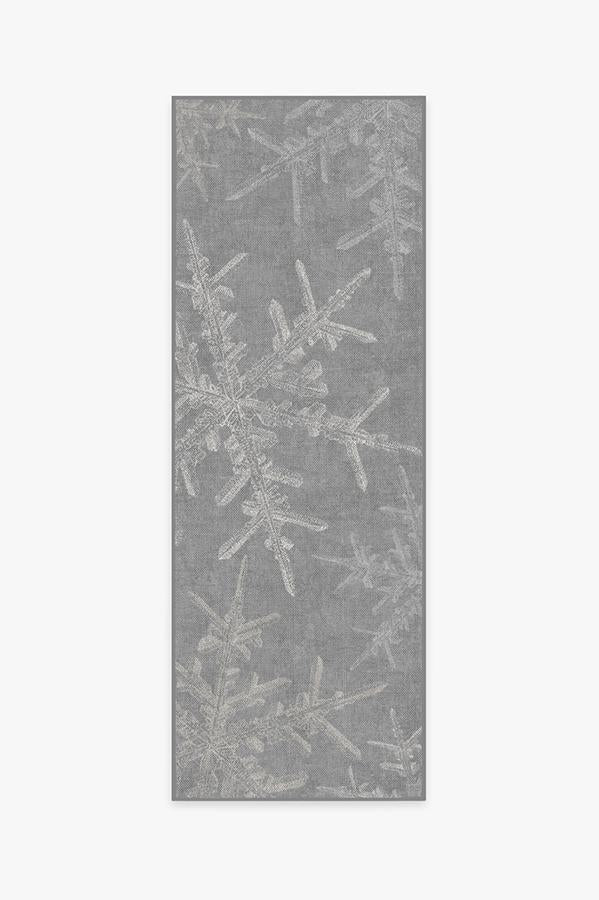 Snowflake Silver Flatwoven Rug