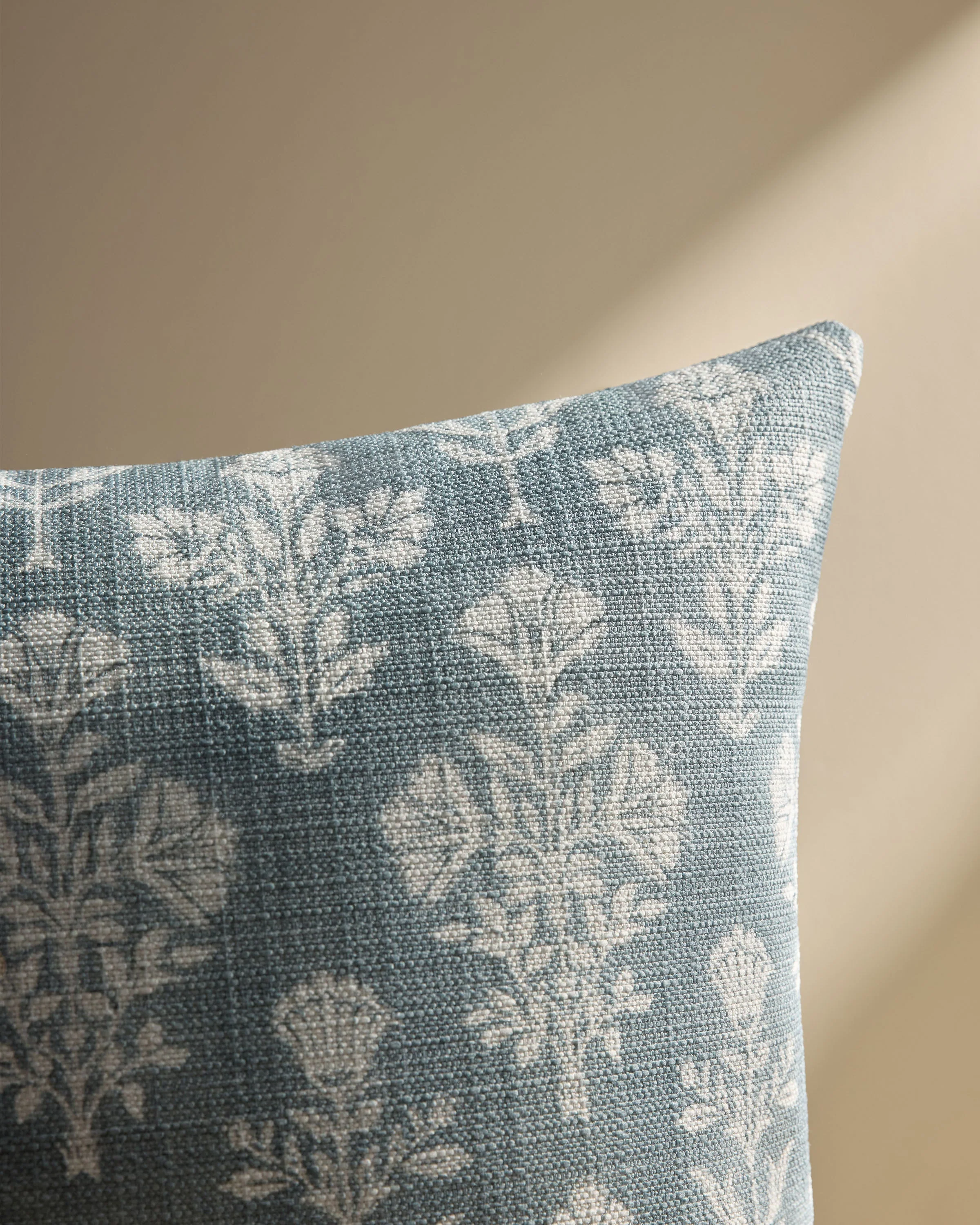 Lauretta Blue Grey Woven Throw Pillow