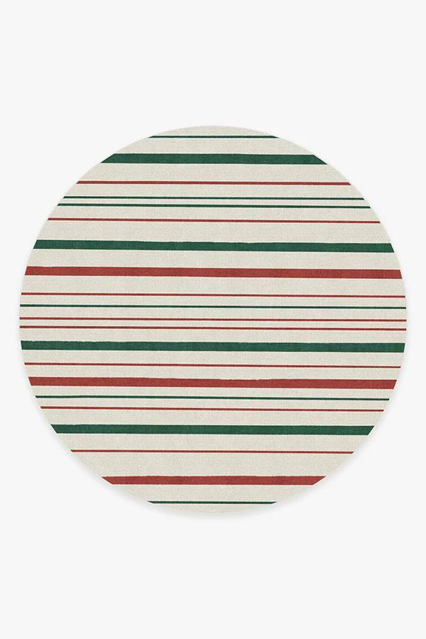 Hudson Stripe Red & Green Flatwoven Rug