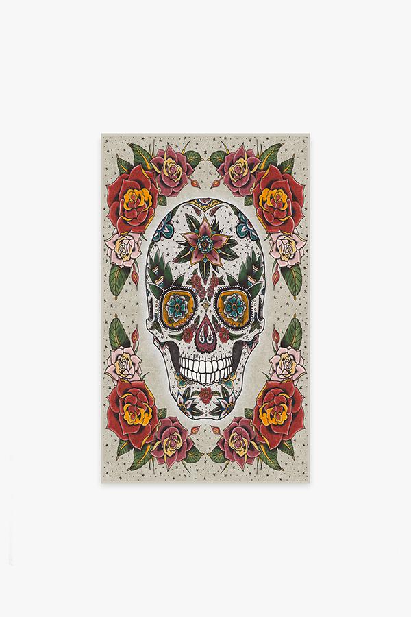 Sugar Skull Flatwoven Rug
