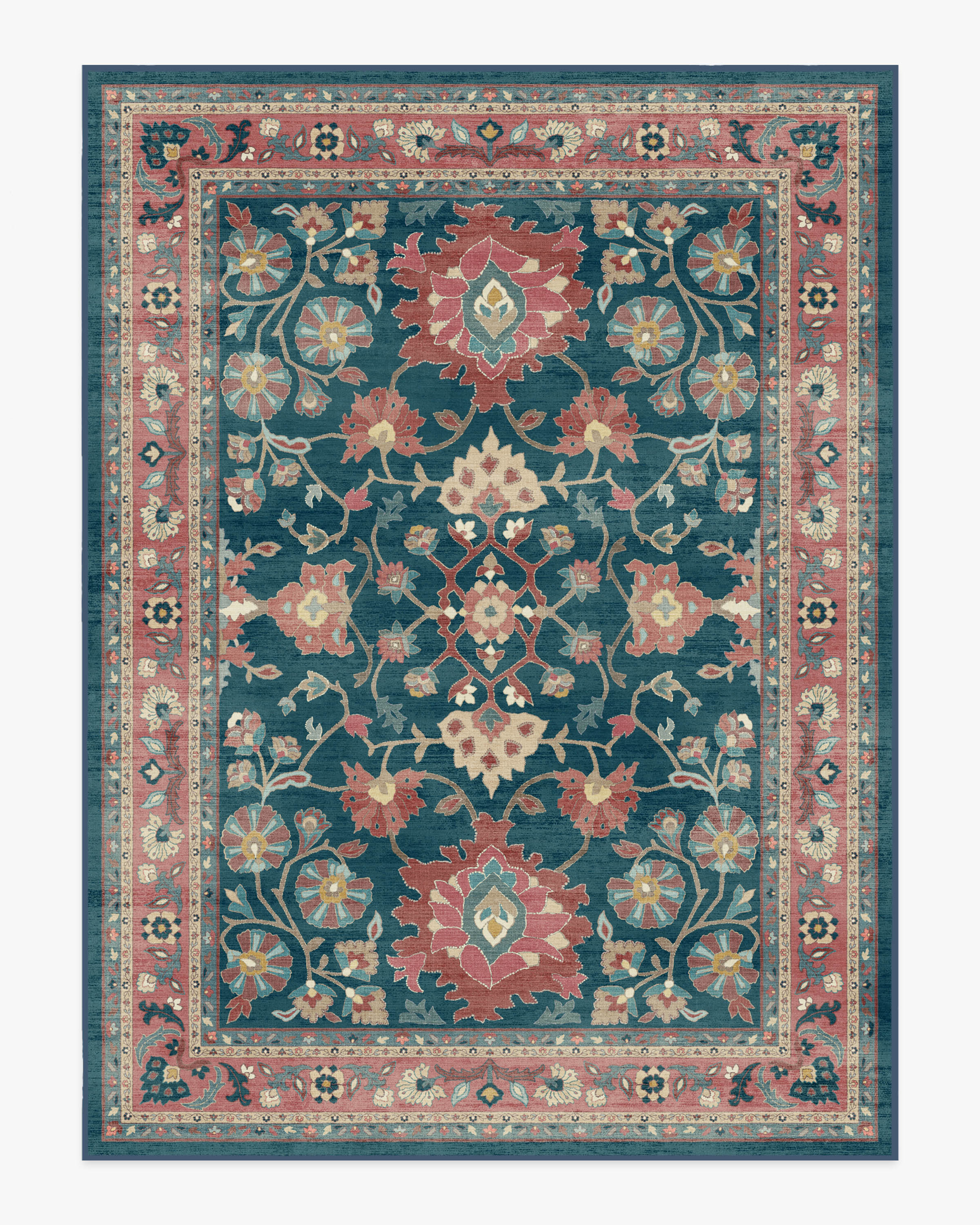 Calabria Navy & Cayenne Rug