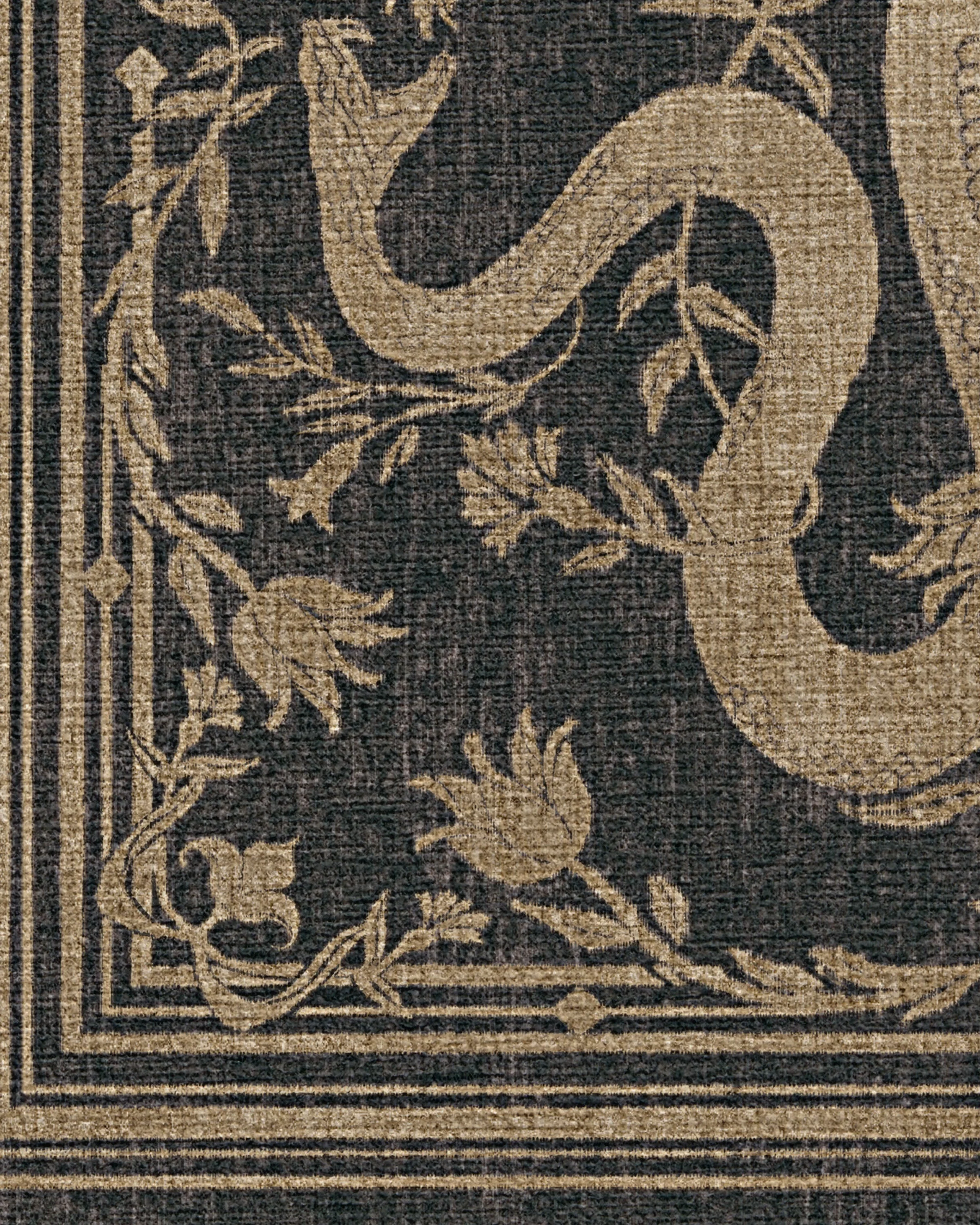 Sumaya Soft Black Flatwoven Rug by Martyn Lawrence Bullard