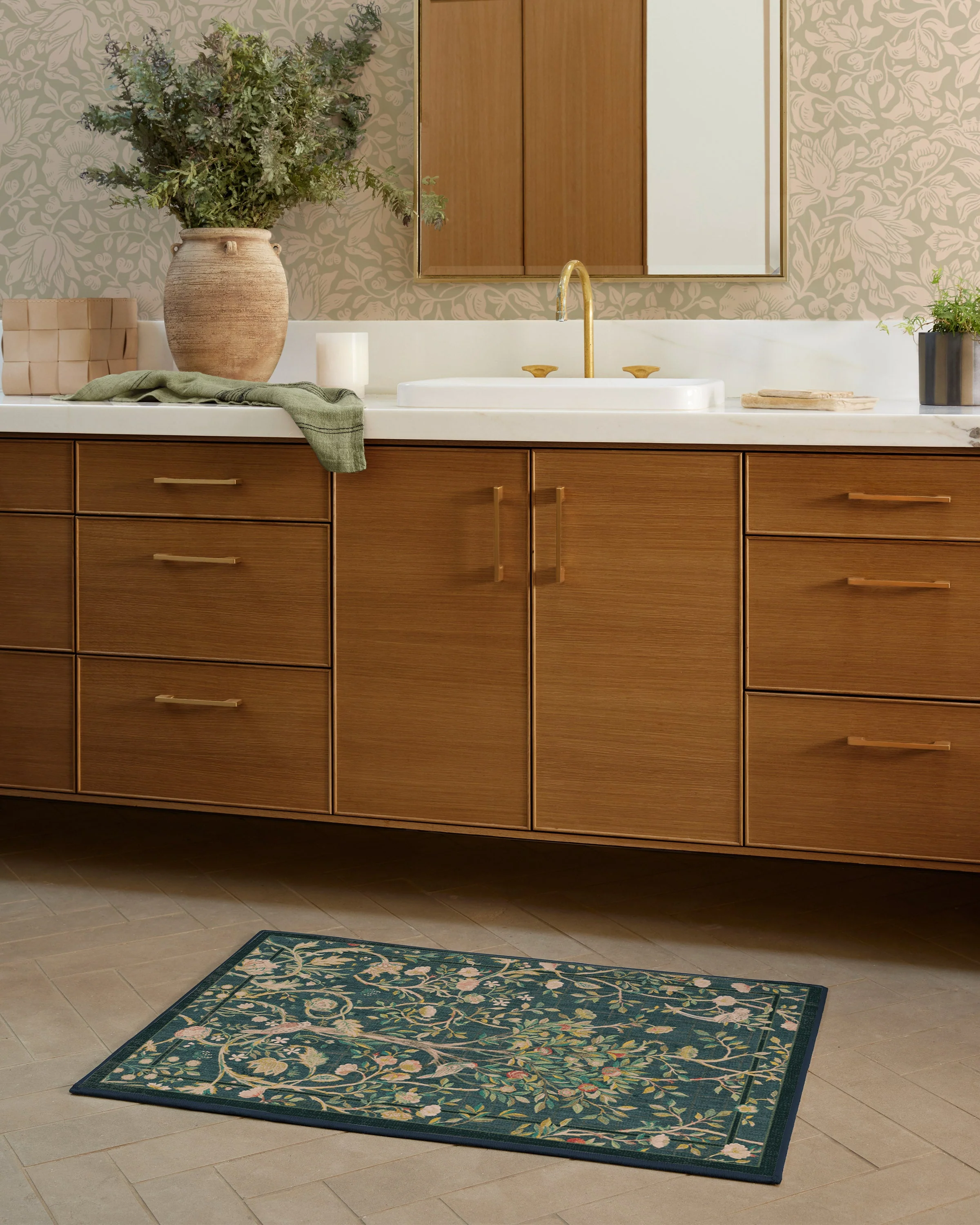 Melsetter Teal Green Rug by Morris & Co.