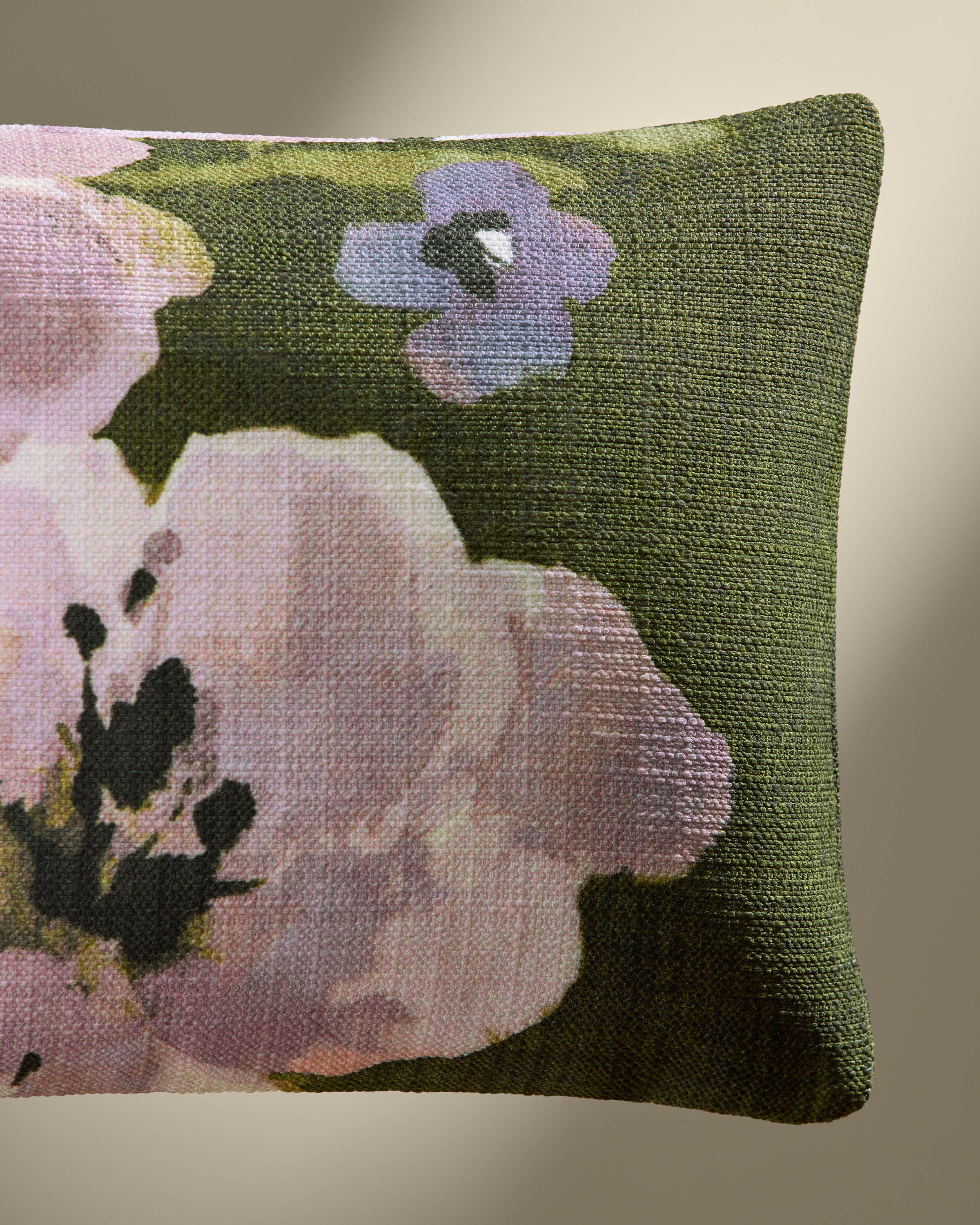 Evelyn Green Woven Throw Pillow