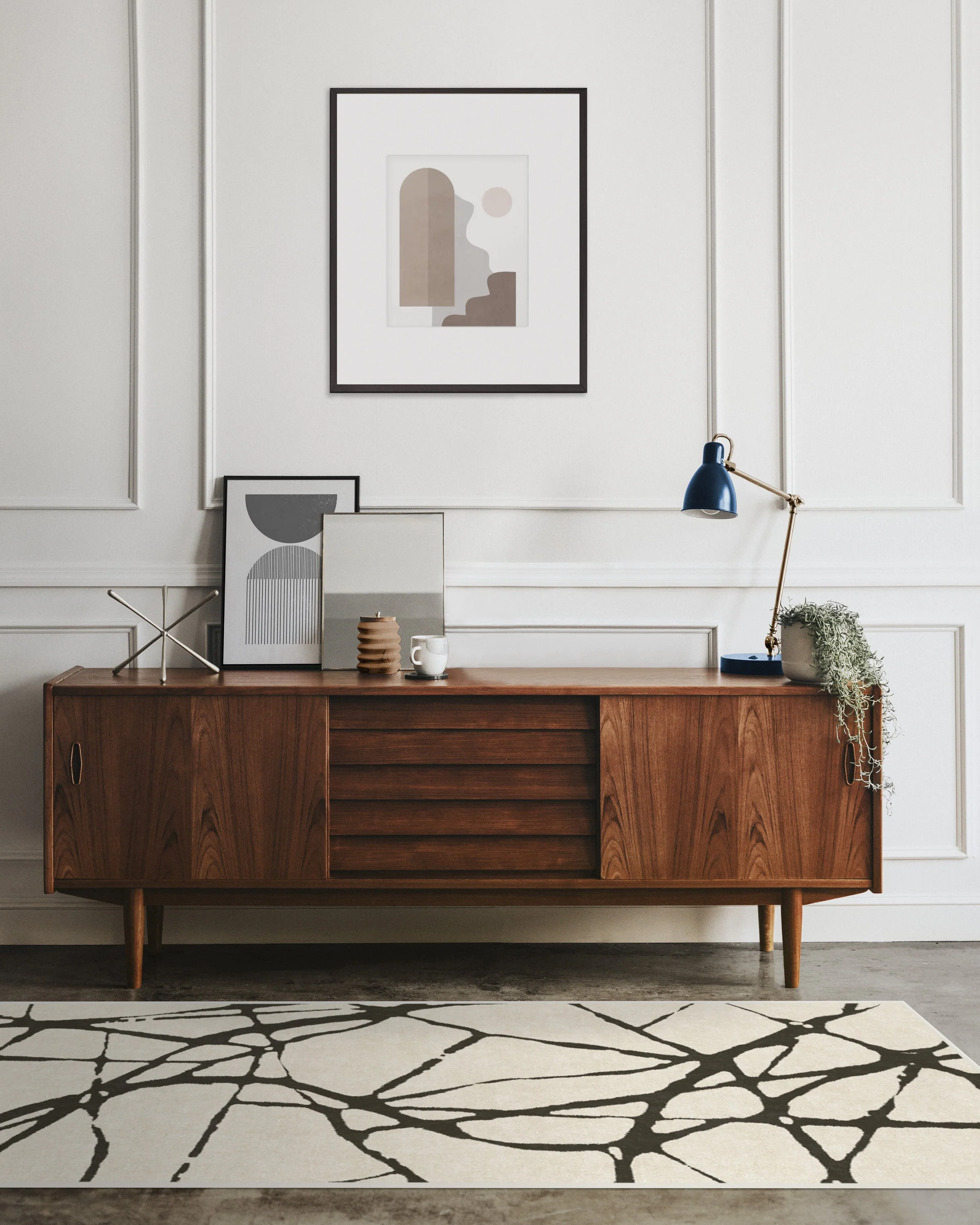 Marion Black & Ivory Rug by Nina Takesh