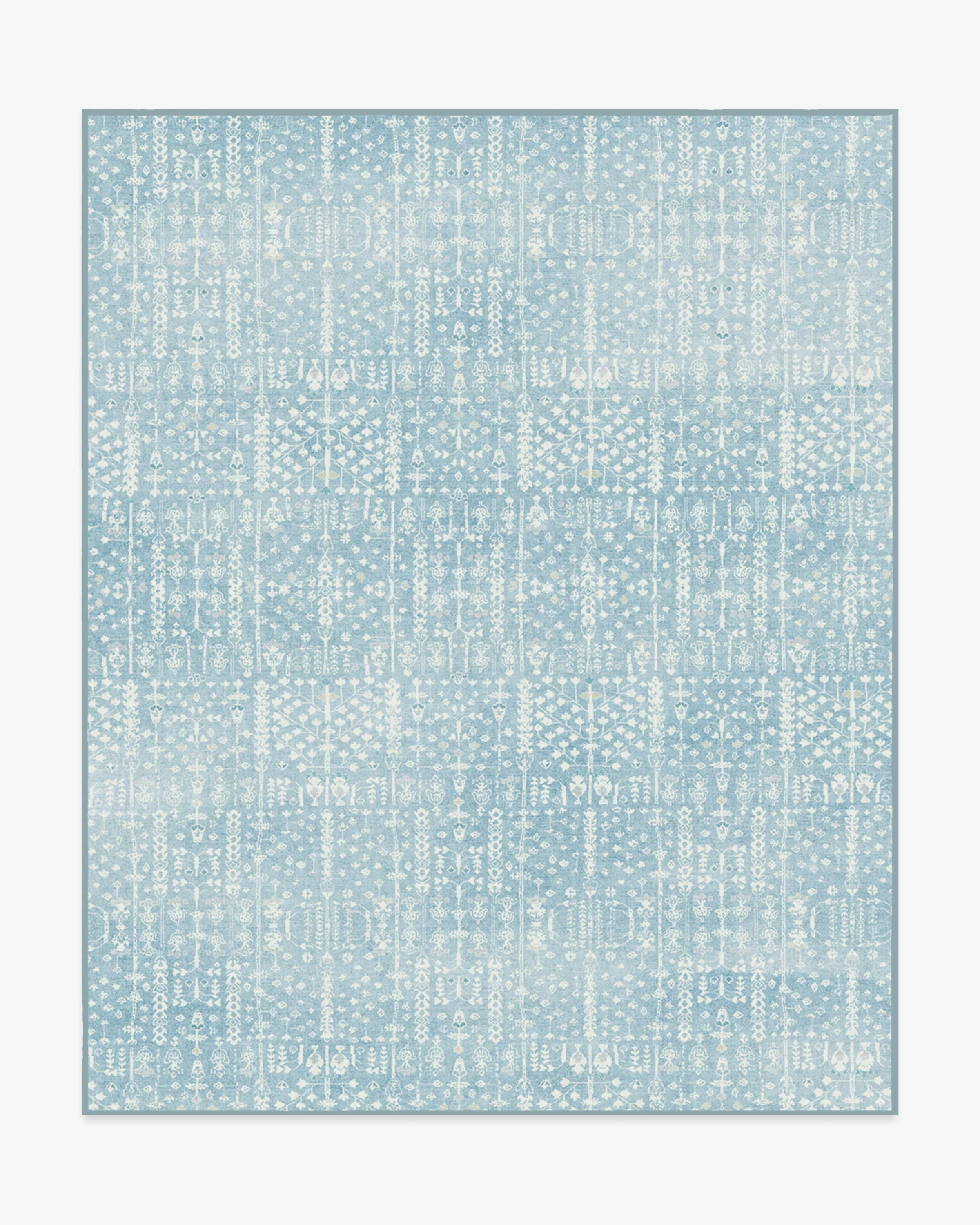 Palmetto Coastal Blue Rug by Gray Malin