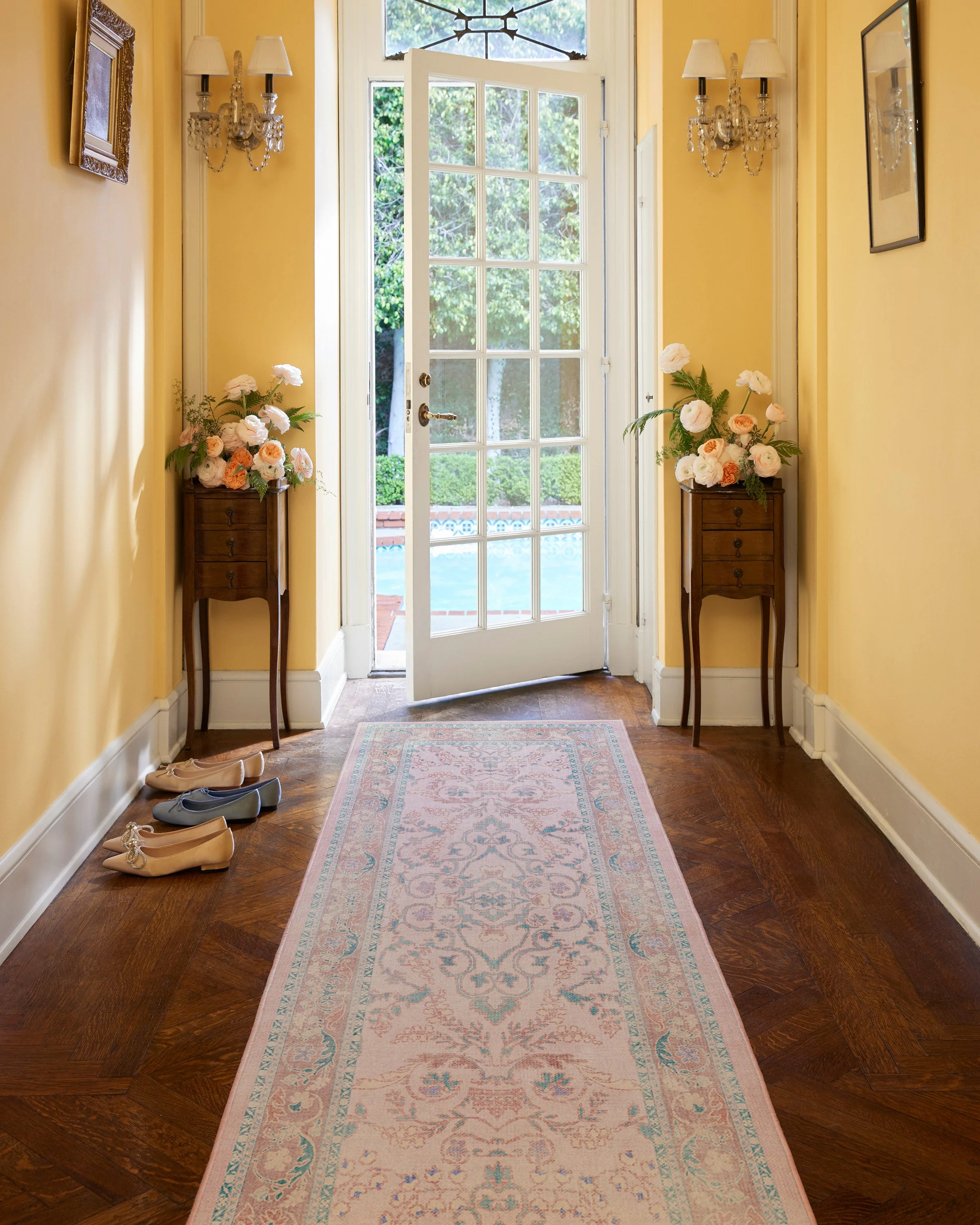 Fit For A Queen Soft Rose Rug by Bridgerton